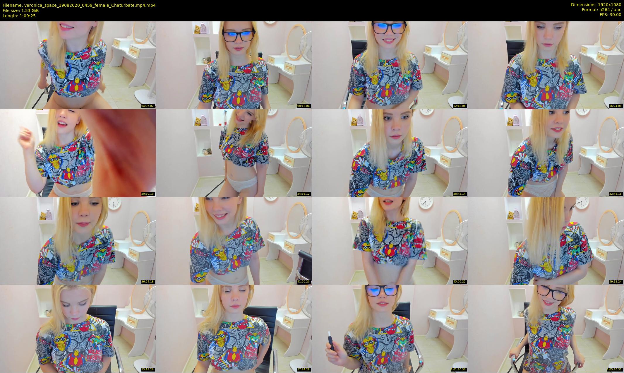 veronica_space — 70 minute Chaturbate female cam show recording, 1080p, Aug 19, 2020