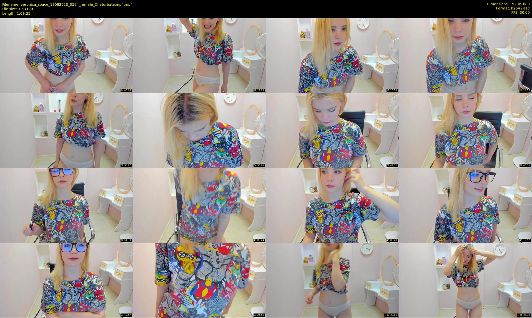 veronica_space — 70 minute Chaturbate female cam show recording, 1080p, Aug 19, 2020