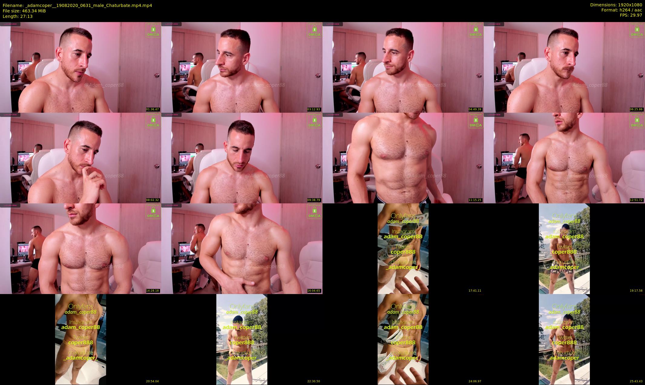 _adamcoper_ — 28 minute Chaturbate male cam show recording, 1080p, Aug 19, 2020