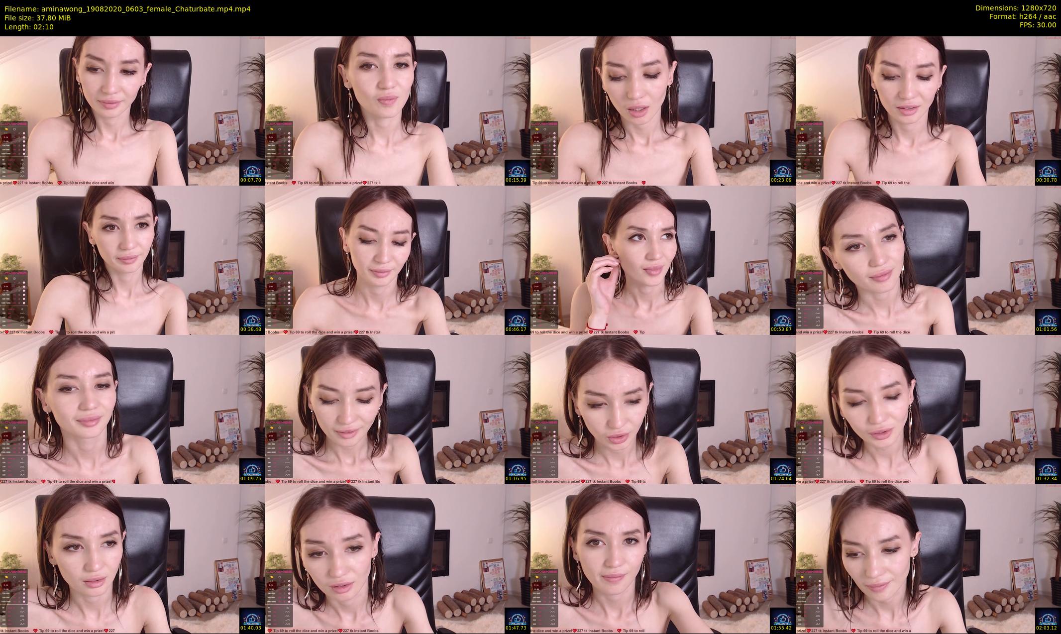 aminawong — 3 minute Chaturbate female cam show recording, 720p, Aug 19, 2020