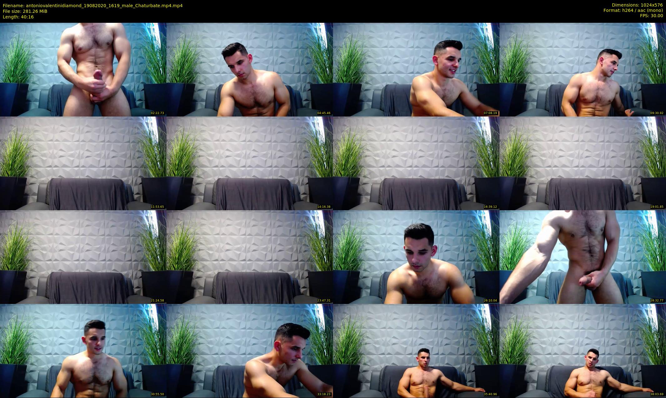 antoniovalentinidiamond — 41 minute Chaturbate male cam show recording, 480p, Aug 19, 2020