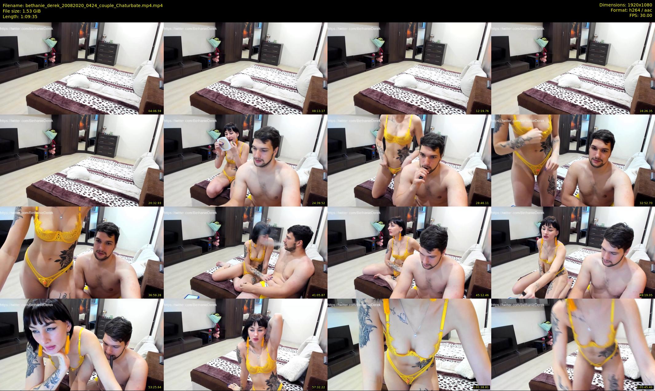 bethanie_derek — 70 minute Chaturbate couple cam show recording, 1080p, Aug 20, 2020