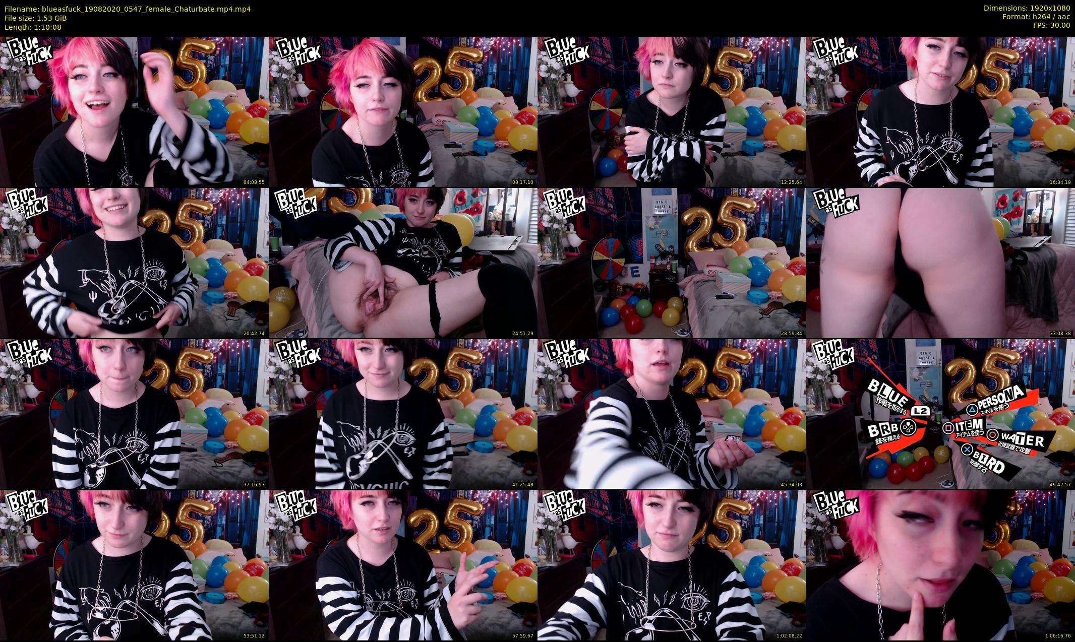 blueasfuck — 71 minute Chaturbate female cam show recording, 1080p, Aug 19, 2020