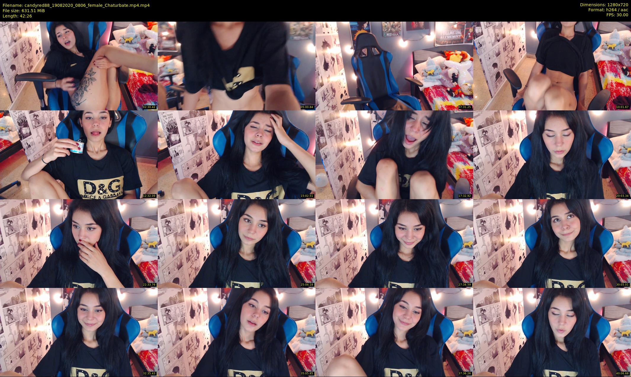 candyred88 — 43 minute Chaturbate female cam show recording, 720p, Aug 19, 2020