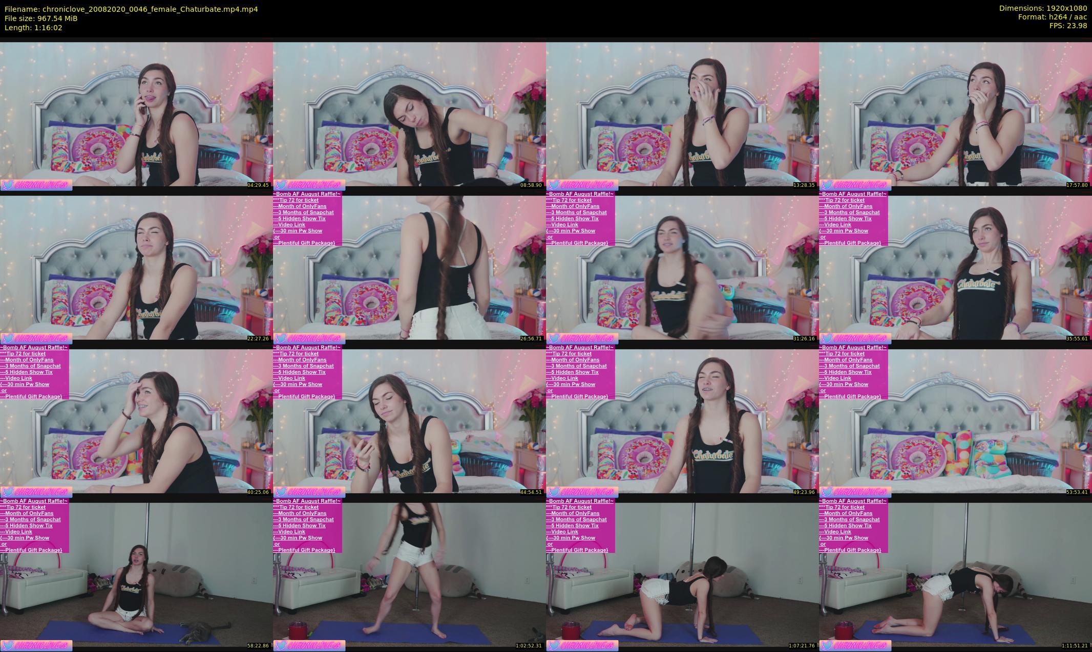 chroniclove — 77 minute Chaturbate female cam show recording, 1080p, Aug 20, 2020