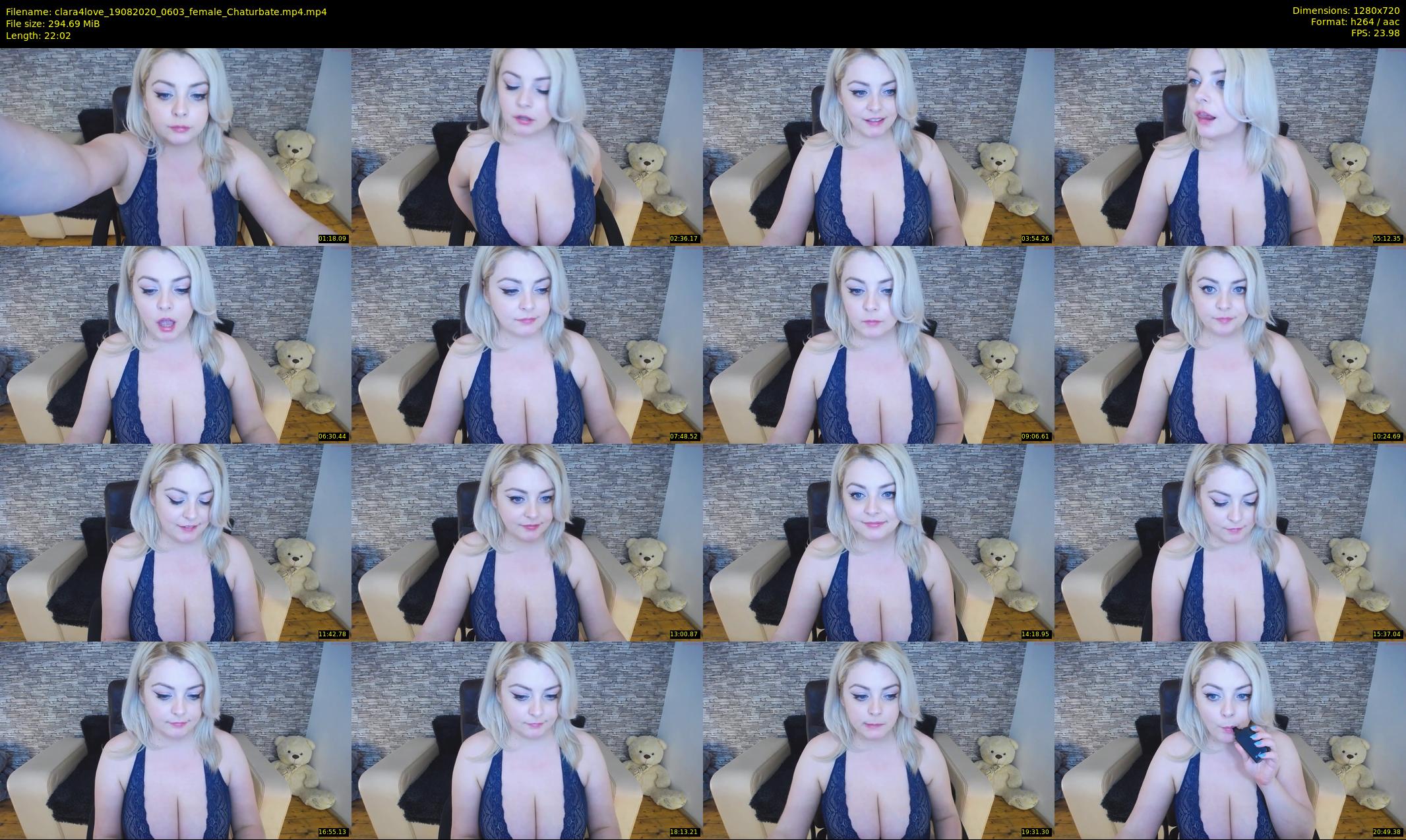 clara4love — 23 minute Chaturbate female cam show recording, 720p, Aug 19, 2020