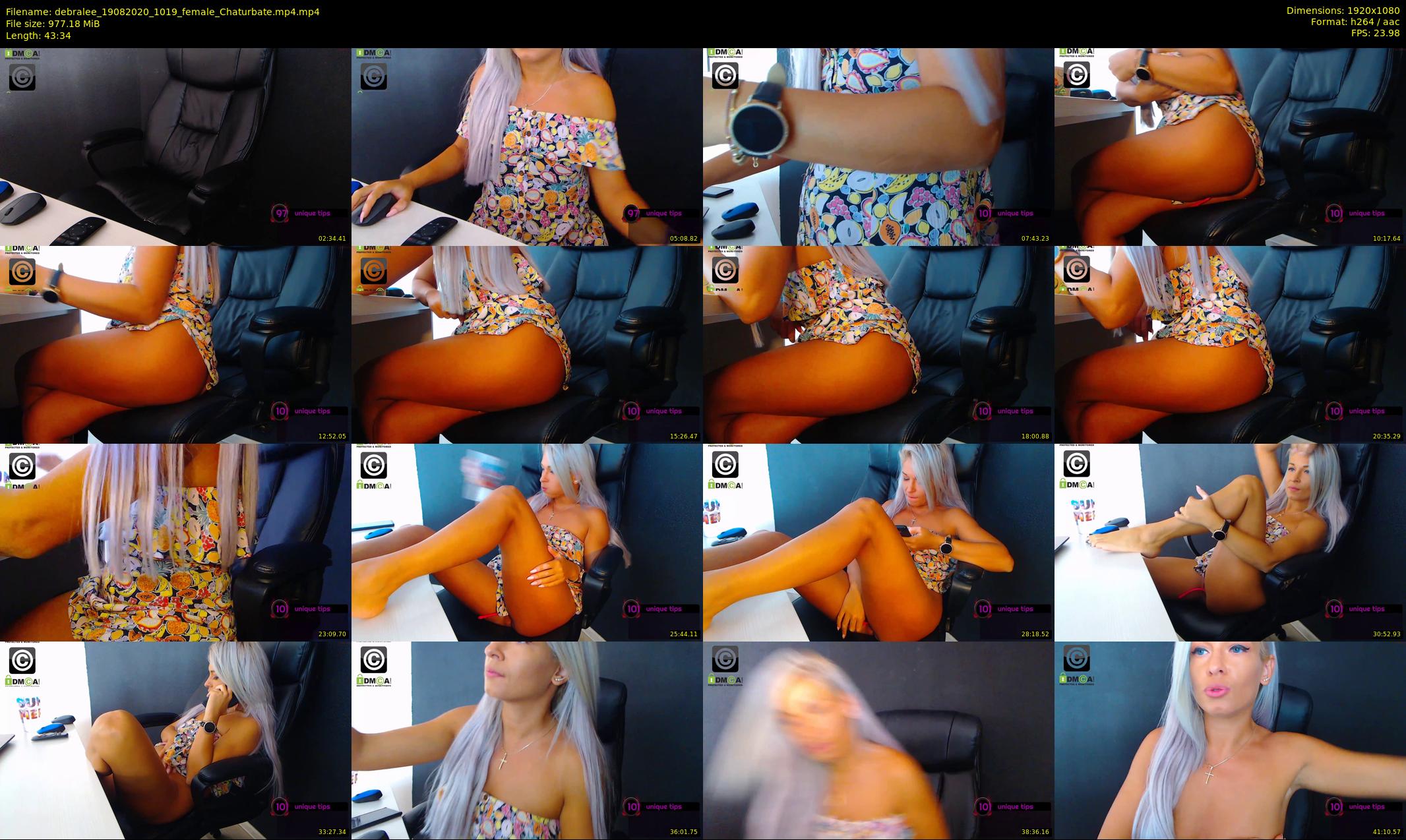 debralee — 44 minute Chaturbate female cam show recording, 1080p, Aug 19, 2020