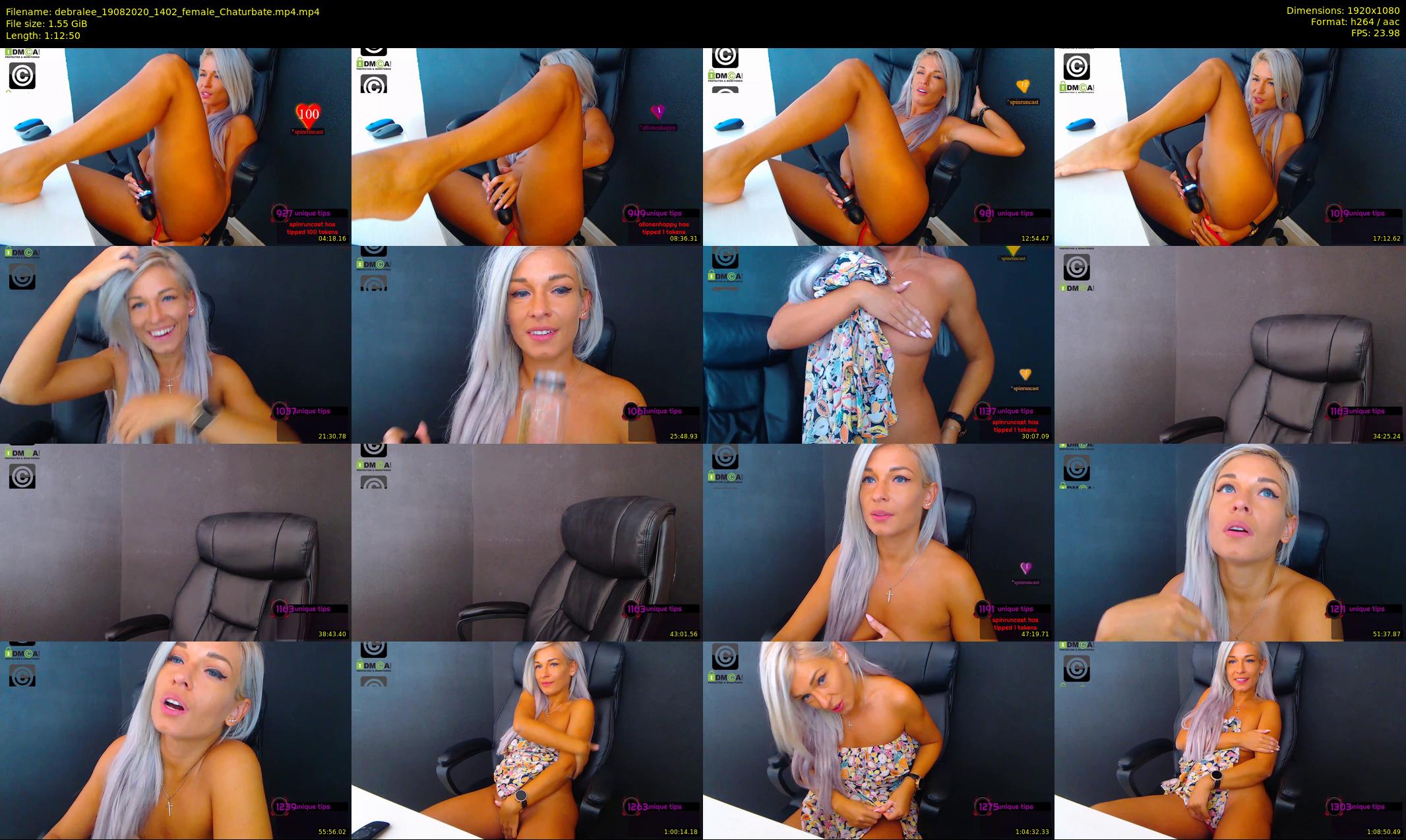 debralee — 73 minute Chaturbate female cam show recording, 1080p, Aug 19, 2020
