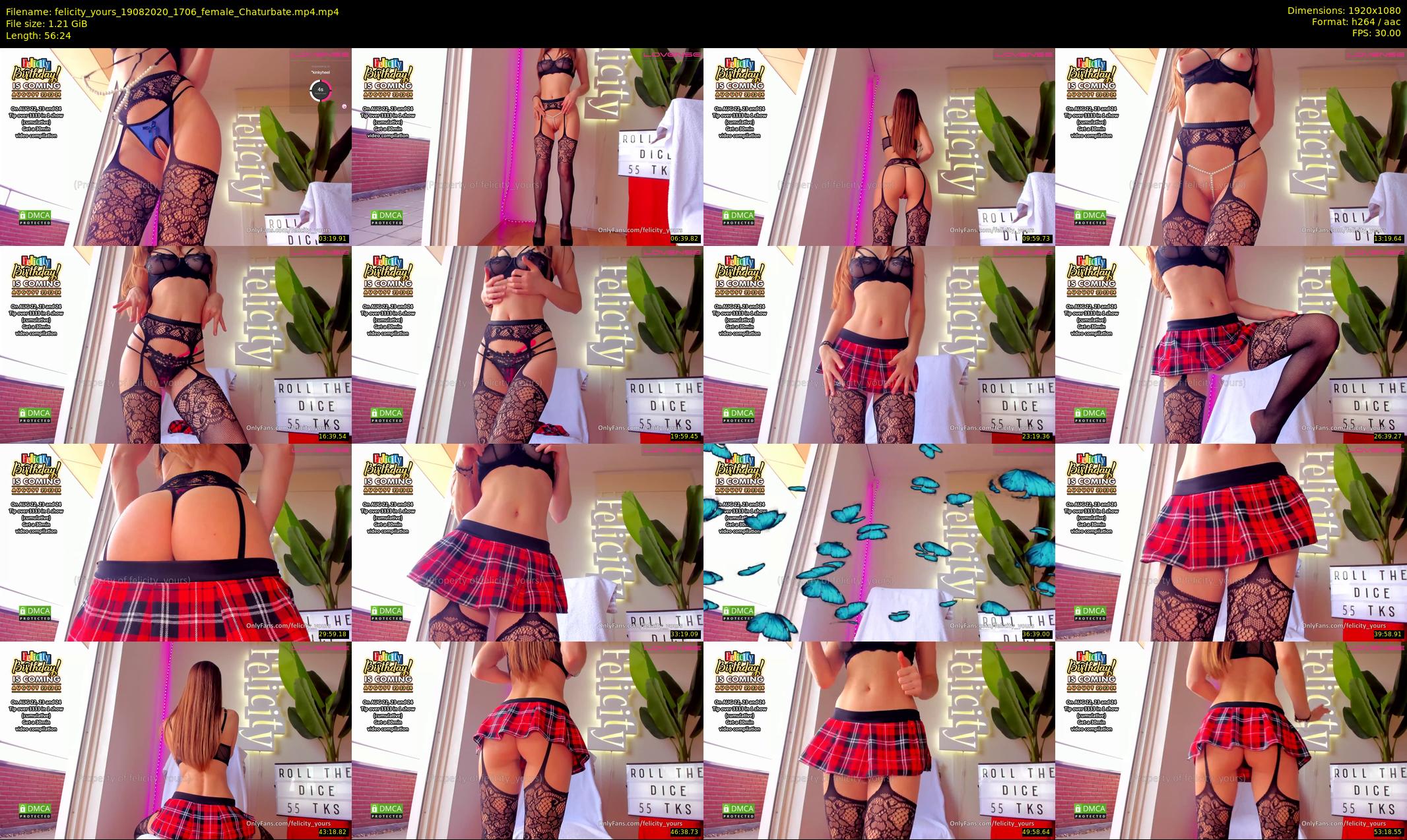 felicity_yours — 57 minute Chaturbate female cam show recording, 1080p, Aug 19, 2020