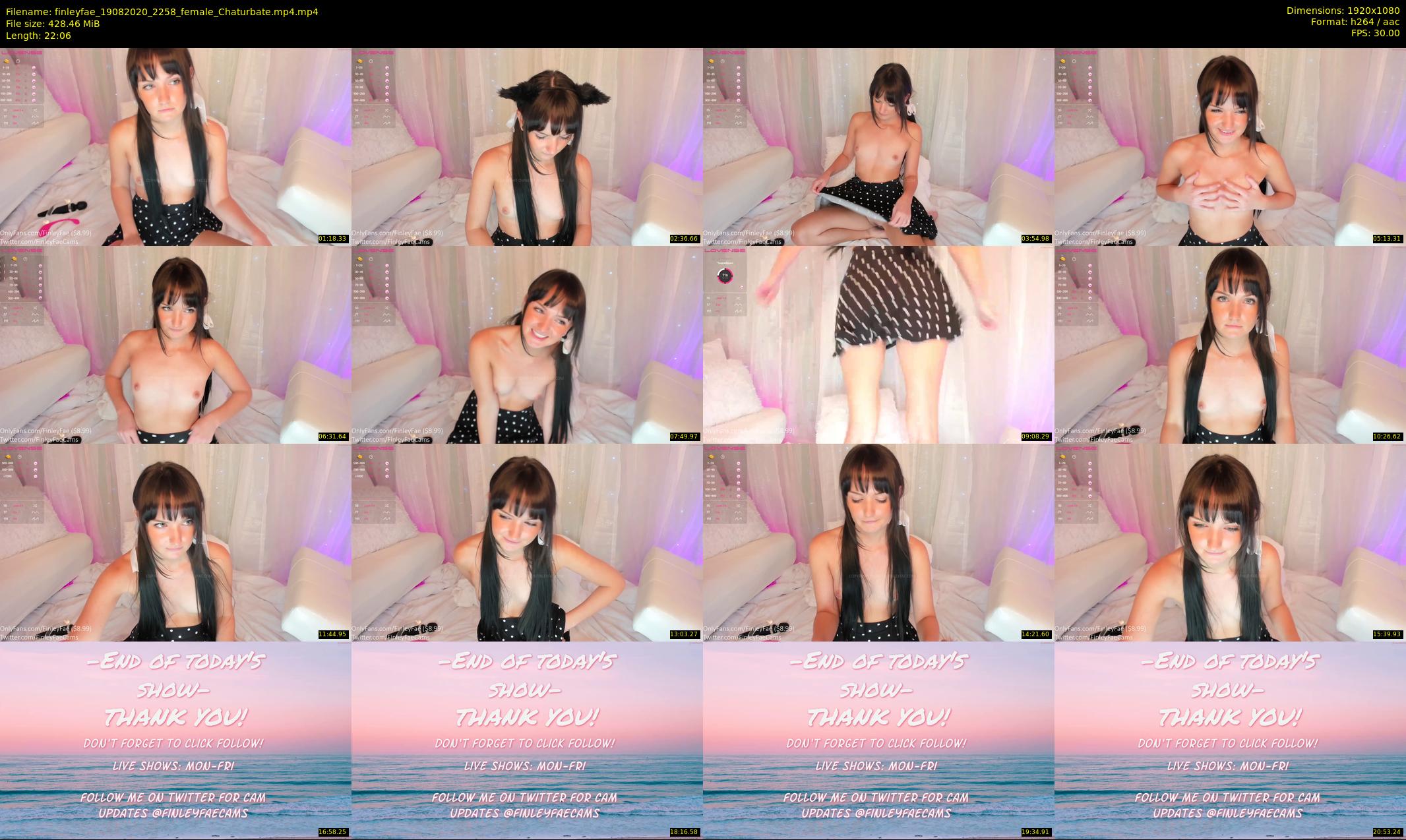 finleyfae — 23 minute Chaturbate female cam show recording, 1080p, Aug 19, 2020