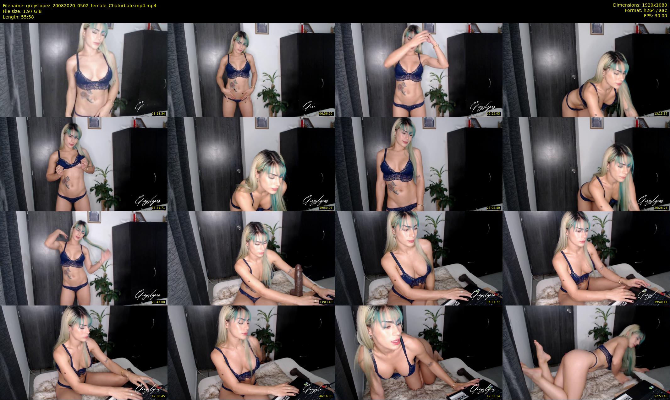 greyslopez — 56 minute Chaturbate female cam show recording, 1080p, Aug 20, 2020