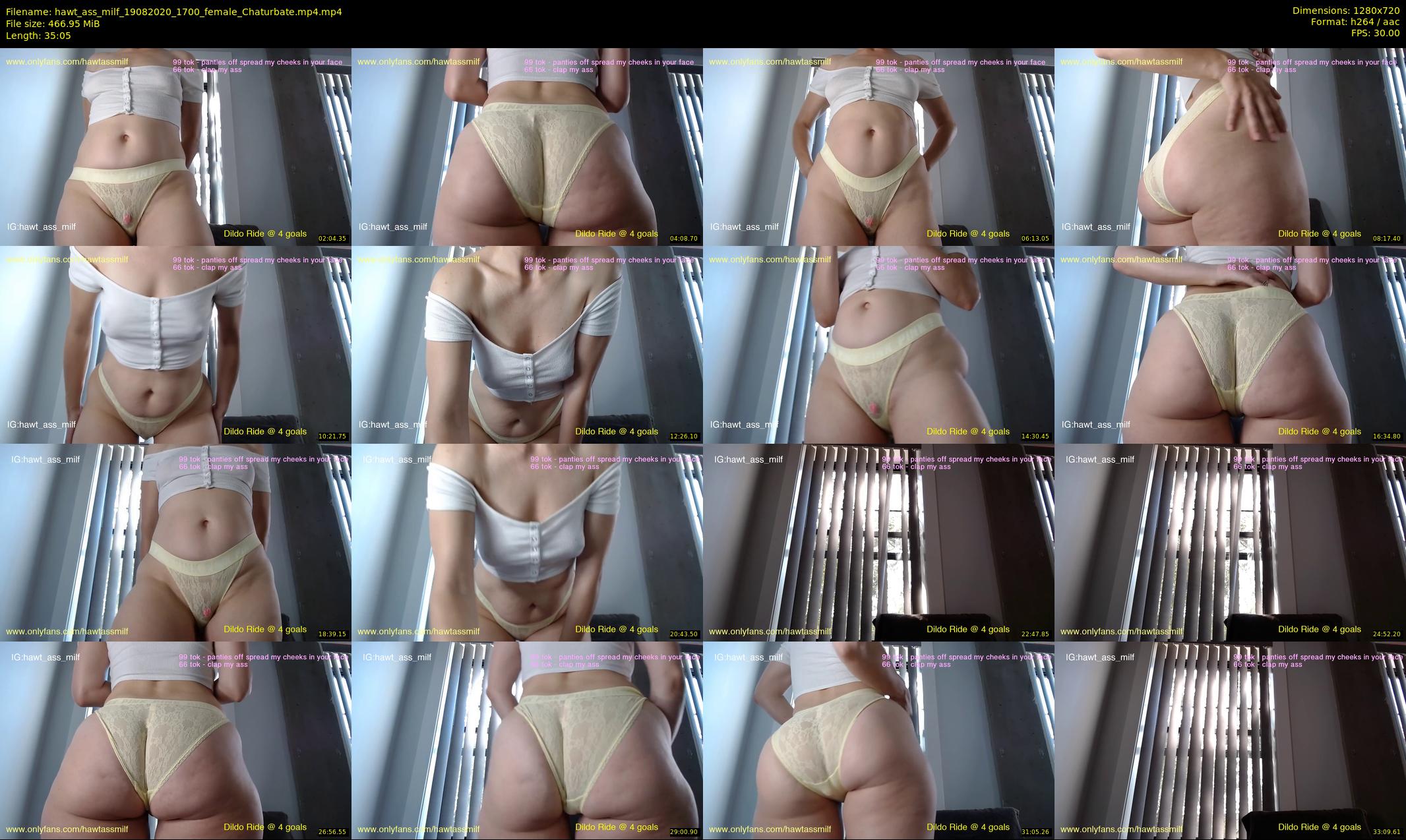hawt_ass_milf — 36 minute Chaturbate female cam show recording, 720p, Aug 19, 2020