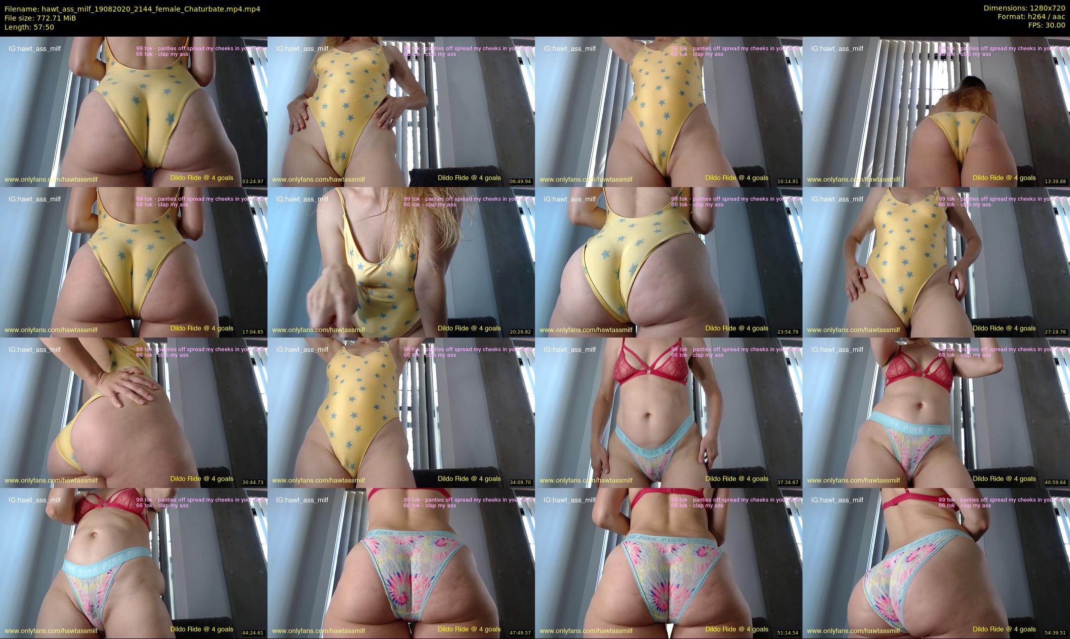 hawt_ass_milf — 58 minute Chaturbate female cam show recording, 720p, Aug 19, 2020