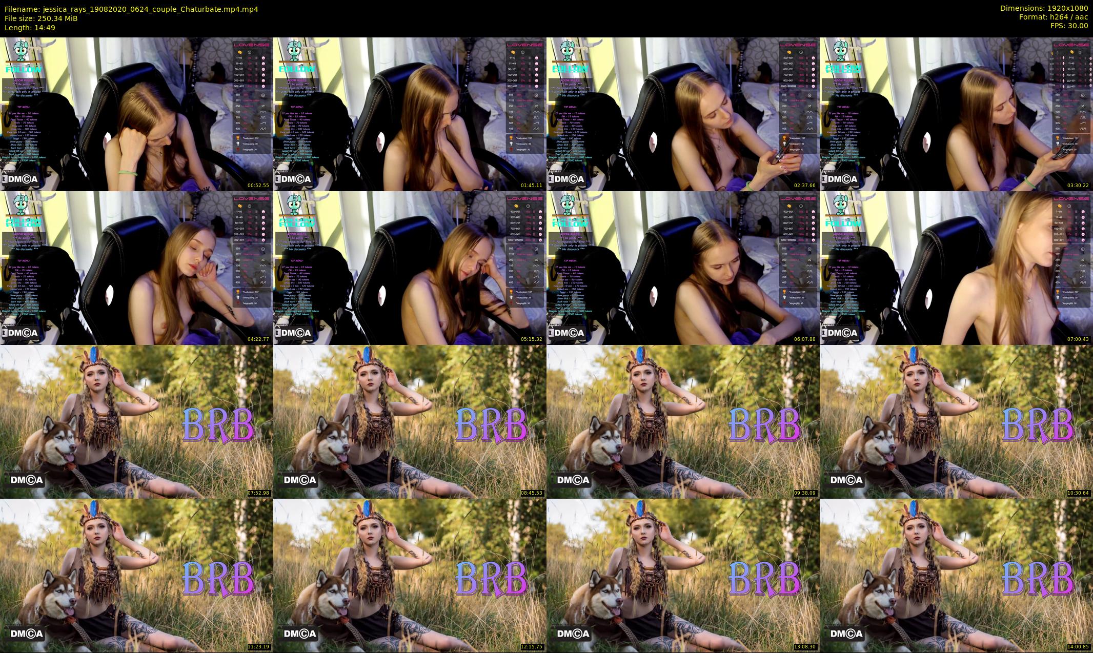 jessica_rays — 15 minute Chaturbate couple cam show recording, 1080p, Aug 19, 2020