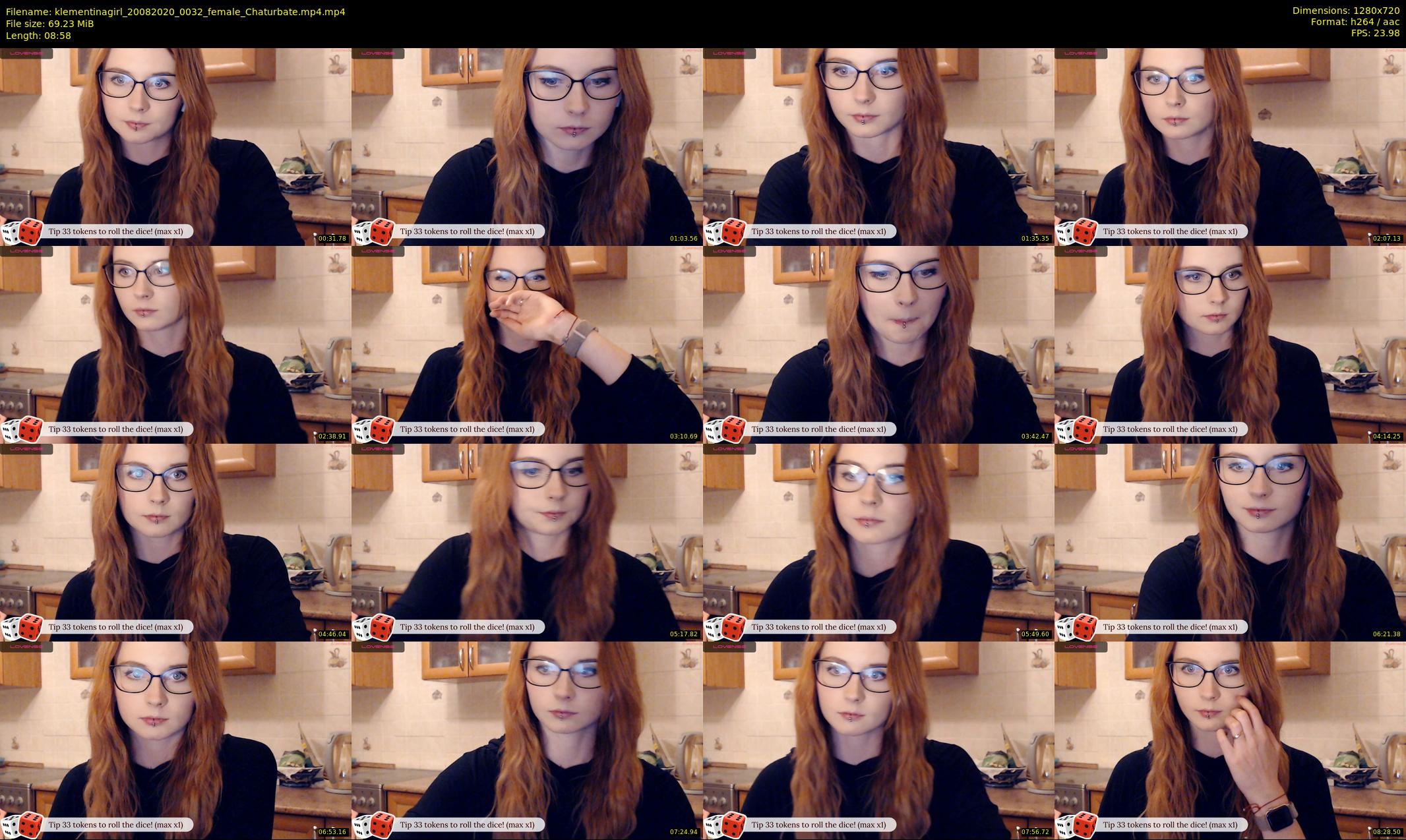 klementinagirl — 9 minute Chaturbate female cam show recording, 720p, Aug 20, 2020