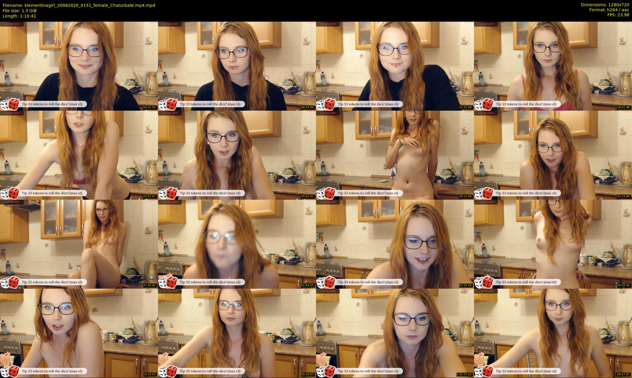 klementinagirl — 71 minute Chaturbate female cam show recording, 720p, Aug 20, 2020
