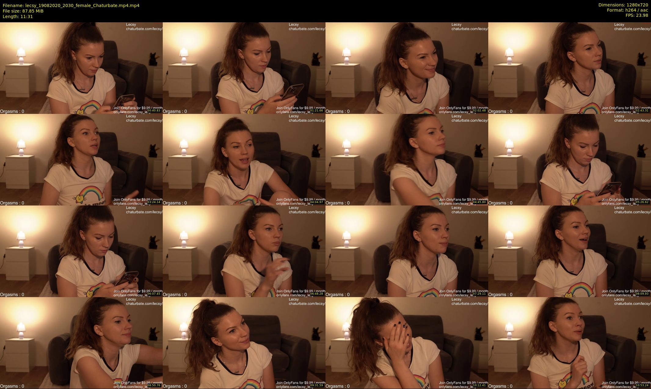 lecsy — 12 minute Chaturbate female cam show recording, 720p, Aug 19, 2020