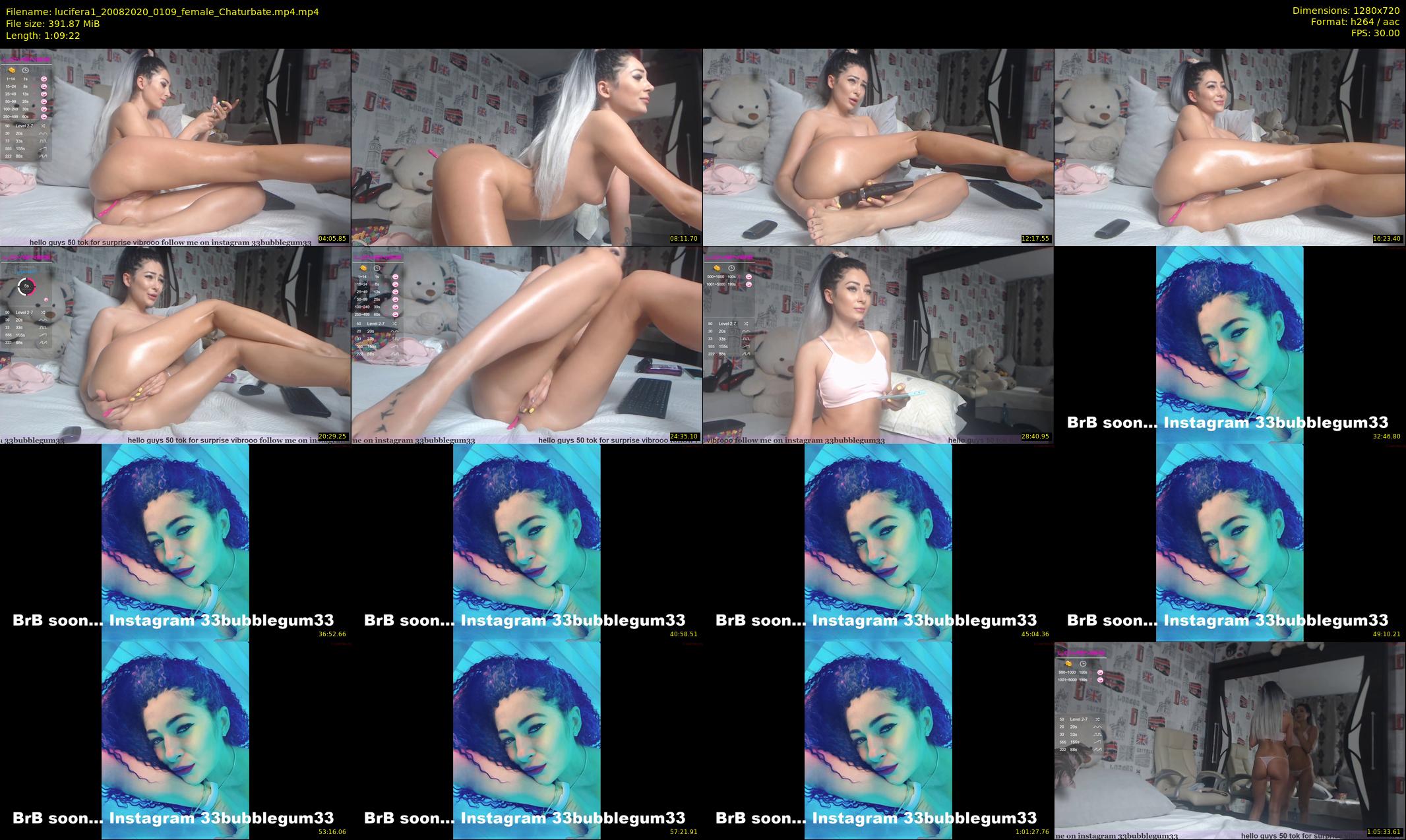 lucifera1 — 70 minute Chaturbate female cam show recording, 720p, Aug 20, 2020