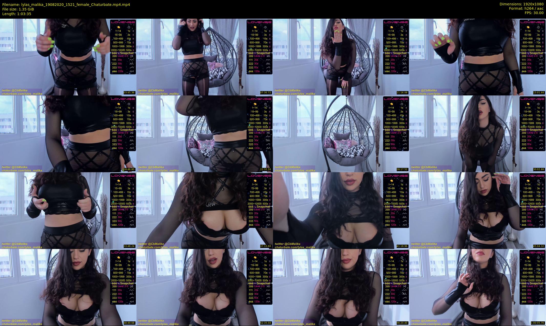 lylas_malika — 64 minute Chaturbate female cam show recording, 1080p, Aug 19, 2020
