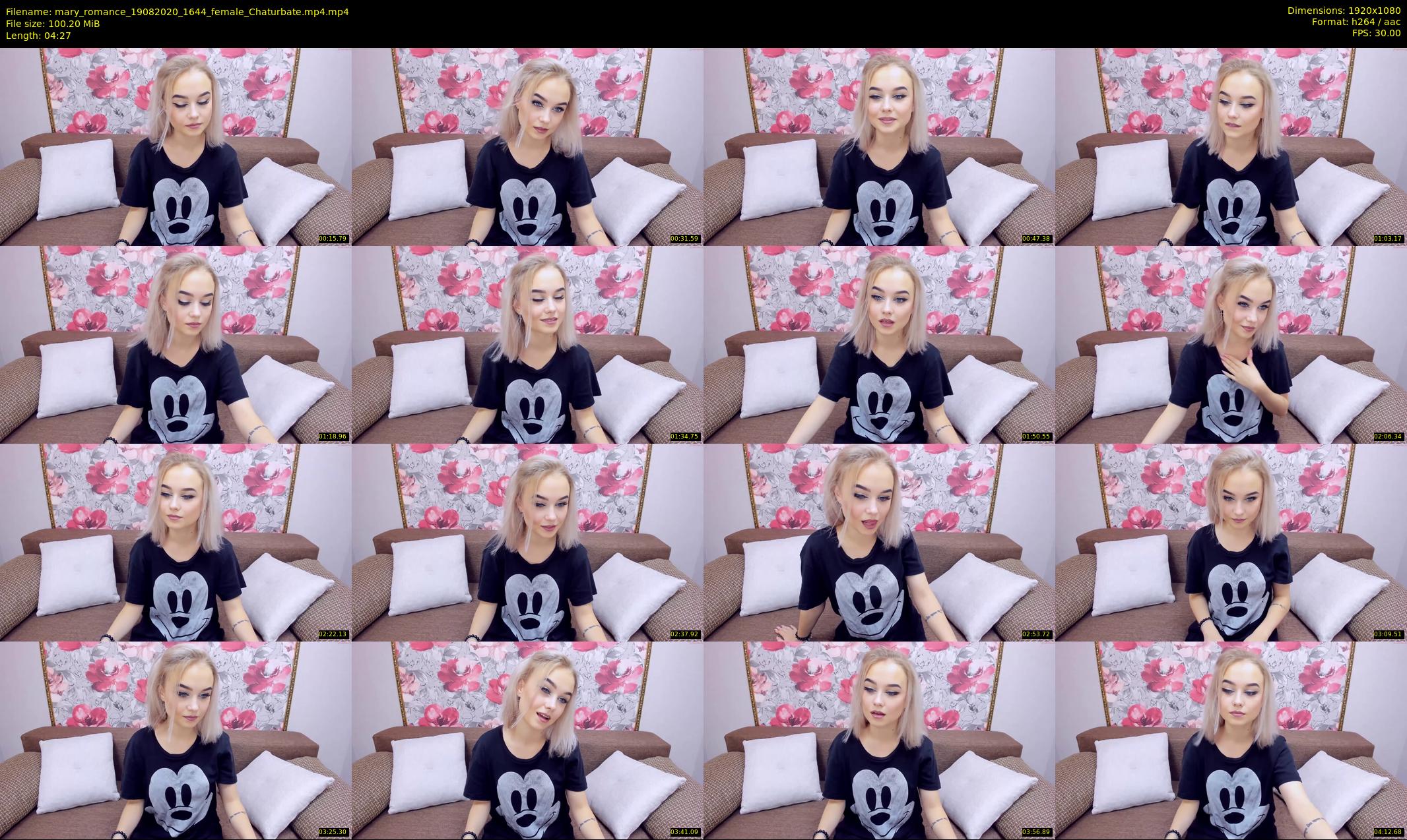 mary_romance — 5 minute Chaturbate female cam show recording, 1080p, Aug 19, 2020
