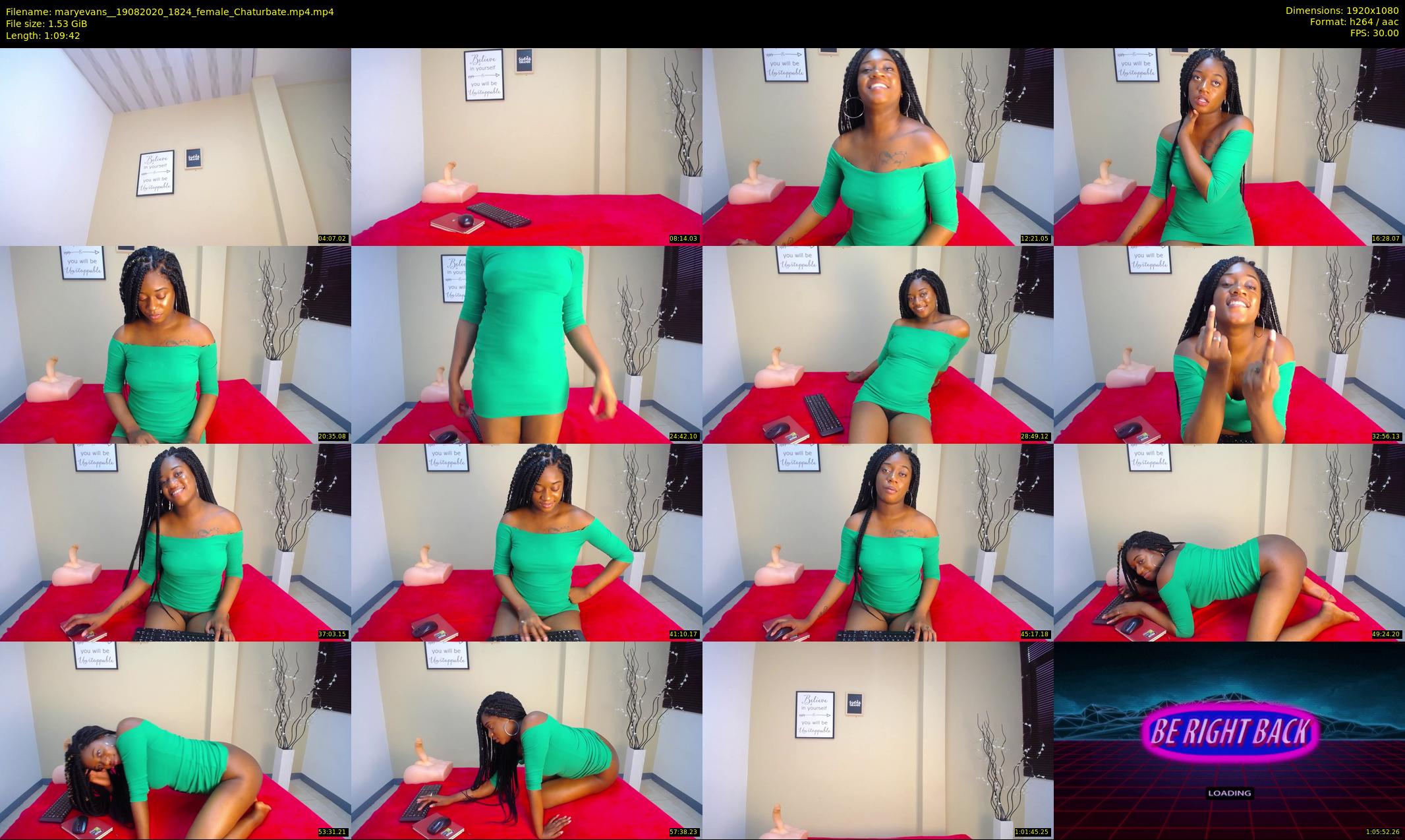 maryevans_ — 70 minute Chaturbate female cam show recording, 1080p, Aug 19, 2020