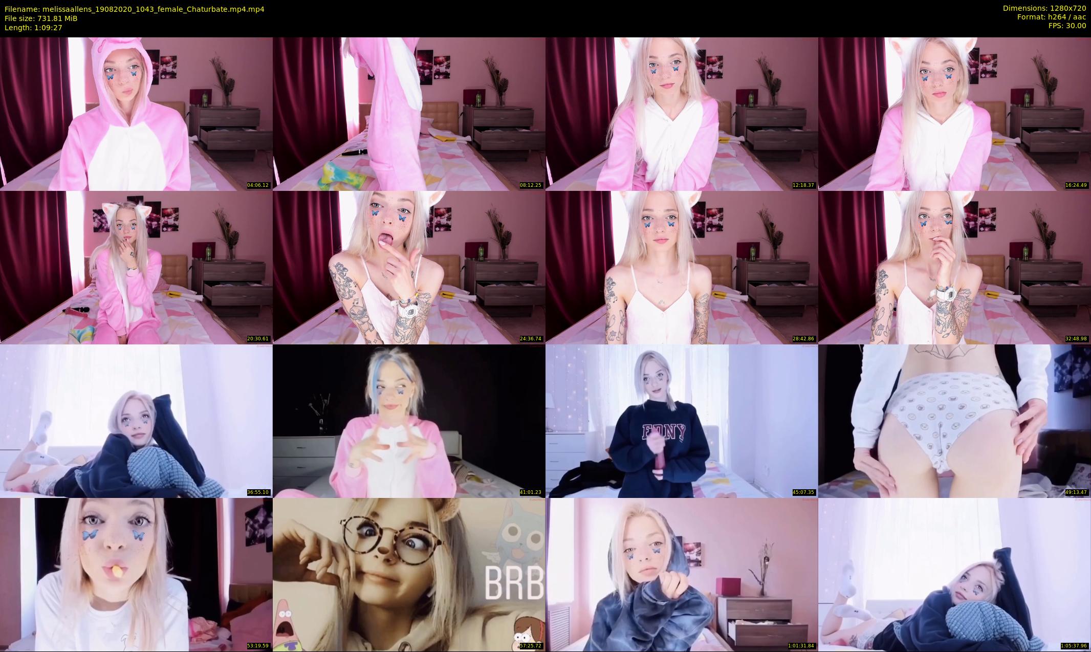 melissaallens — 70 minute Chaturbate female cam show recording, 720p, Aug 19, 2020