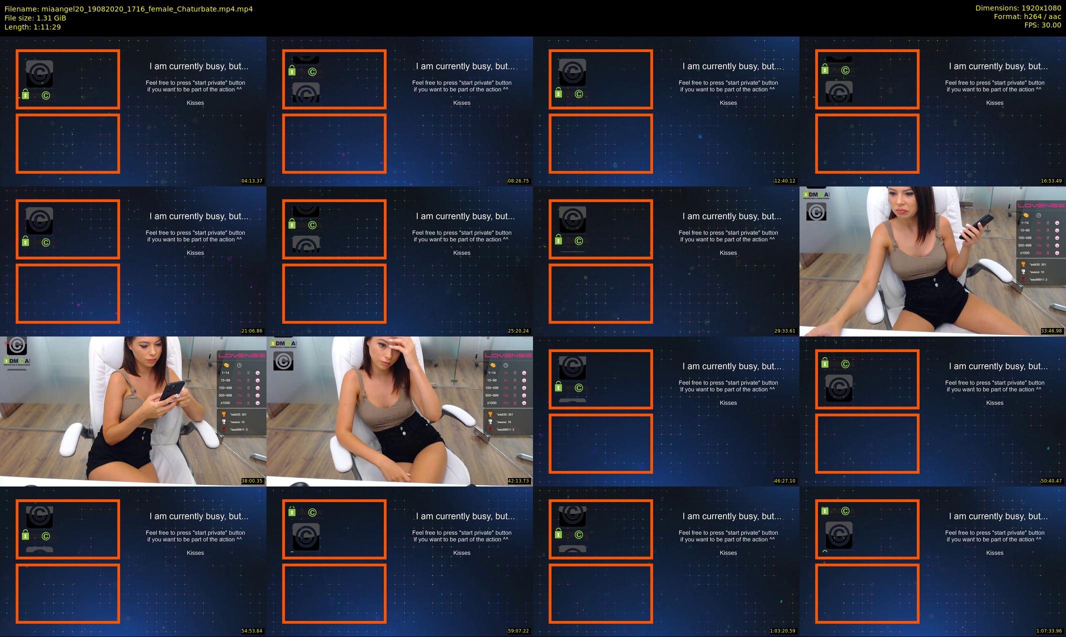 miaangel20 — 72 minute Chaturbate female cam show recording, 1080p, Aug 19, 2020