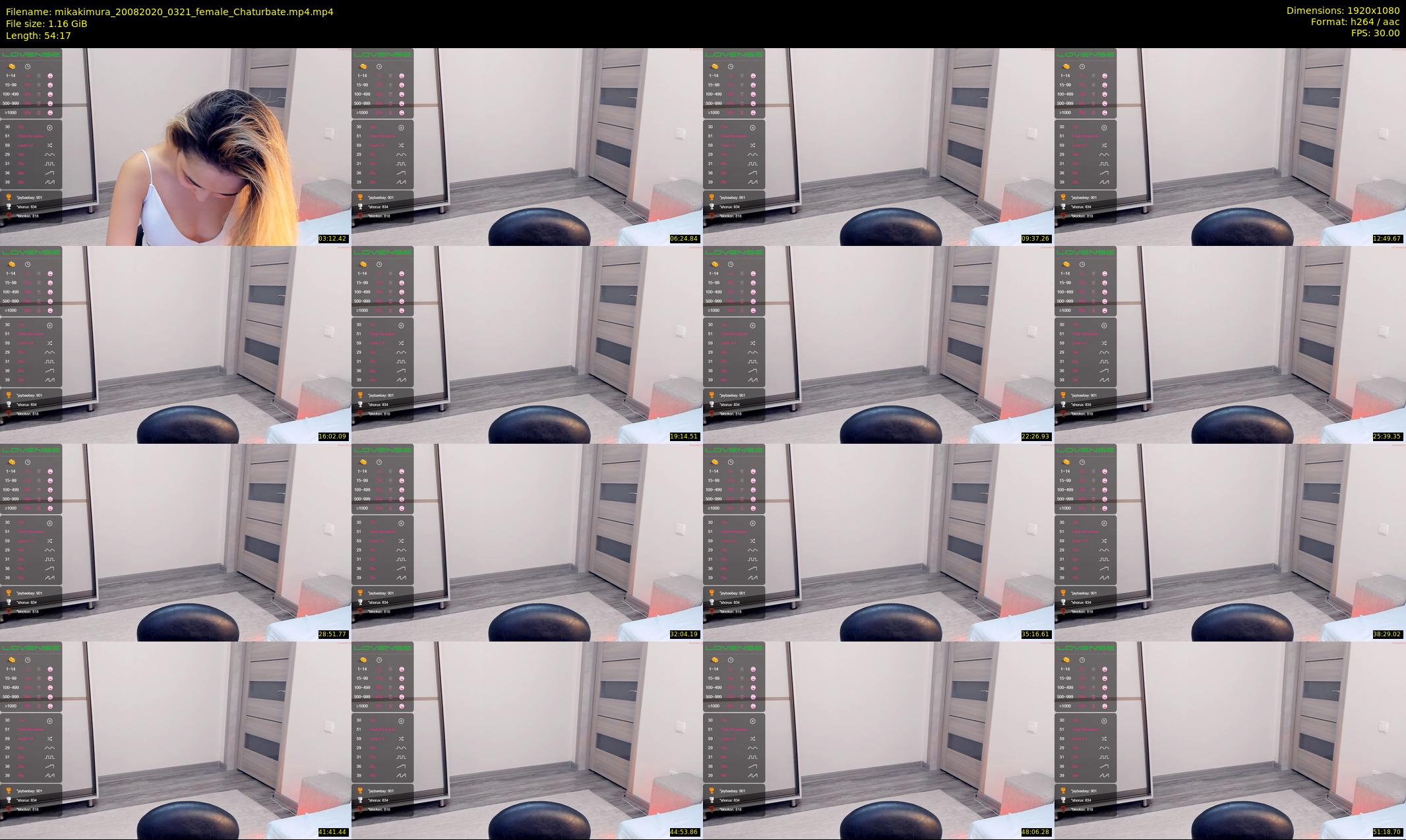mikakimura — 55 minute Chaturbate female cam show recording, 1080p, Aug 20, 2020