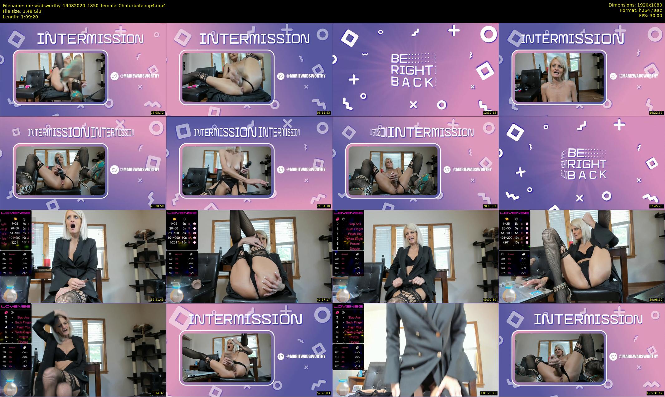 mrswadsworthy — 70 minute Chaturbate female cam show recording, 1080p, Aug 19, 2020
