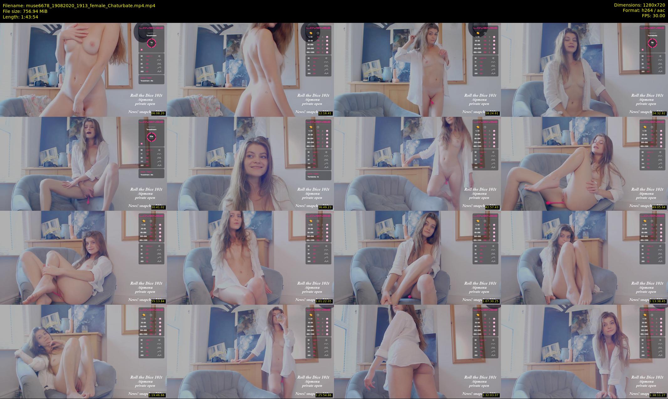 muse6678 — 104 minute Chaturbate female cam show recording, 720p, Aug 19, 2020