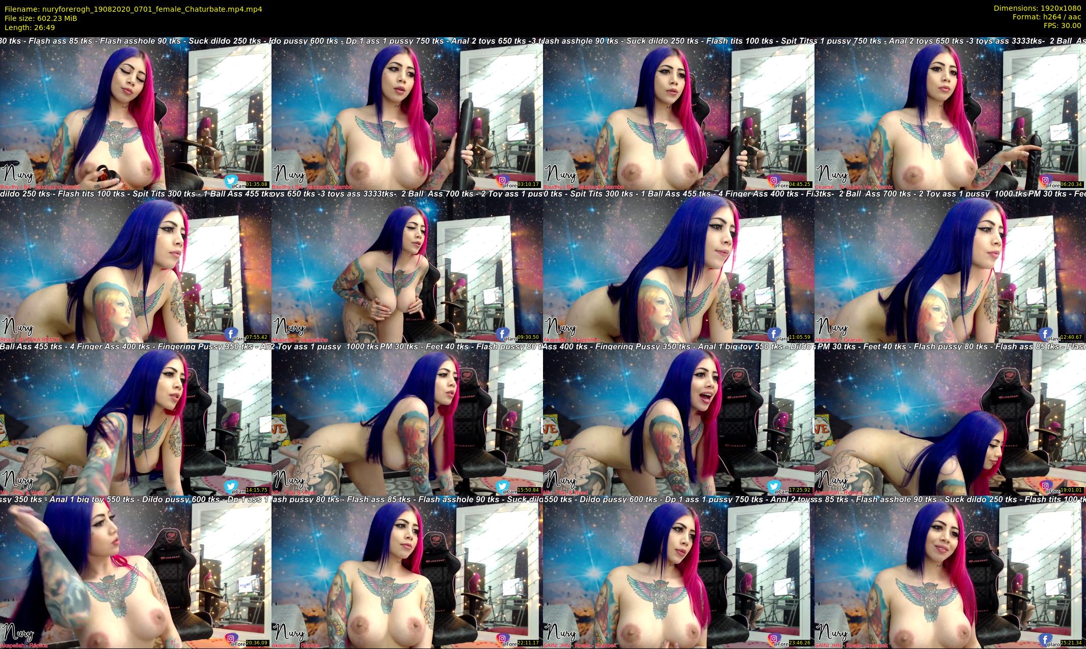 nuryforerogh — 27 minute Chaturbate female cam show recording, 1080p, Aug 19, 2020