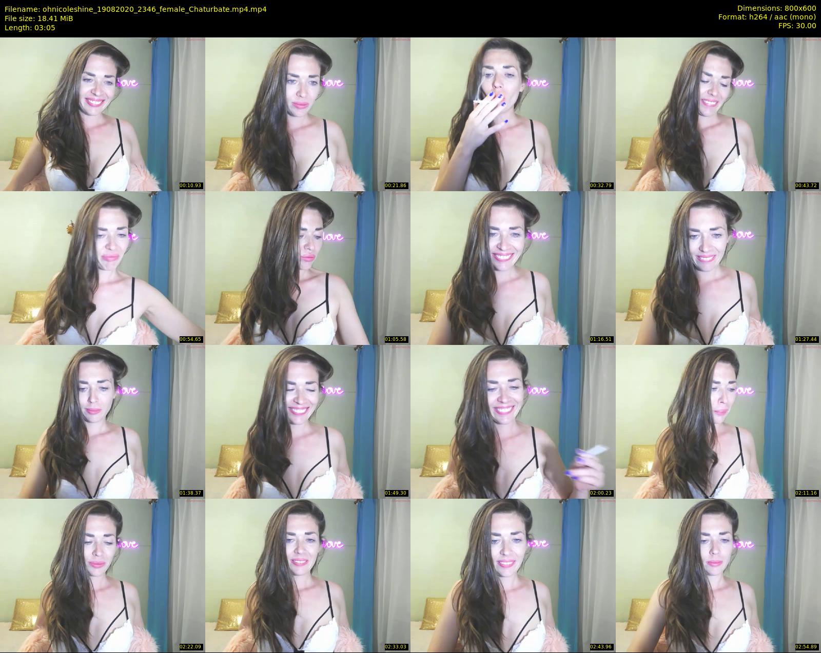 ohnicoleshine — 4 minute Chaturbate female cam show recording, 480p, Aug 19, 2020