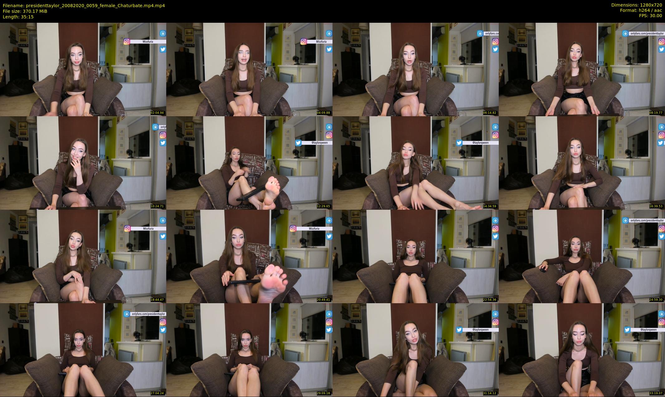 presidenttaylor — 36 minute Chaturbate female cam show recording, 720p, Aug 20, 2020