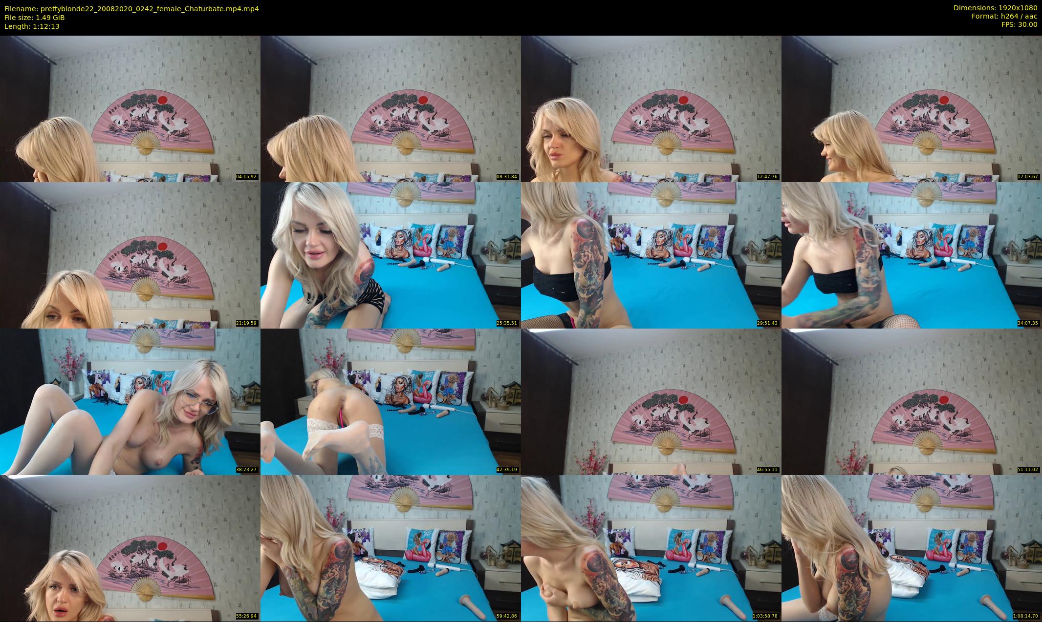 prettyblonde22 — 73 minute Chaturbate female cam show recording, 1080p, Aug 20, 2020