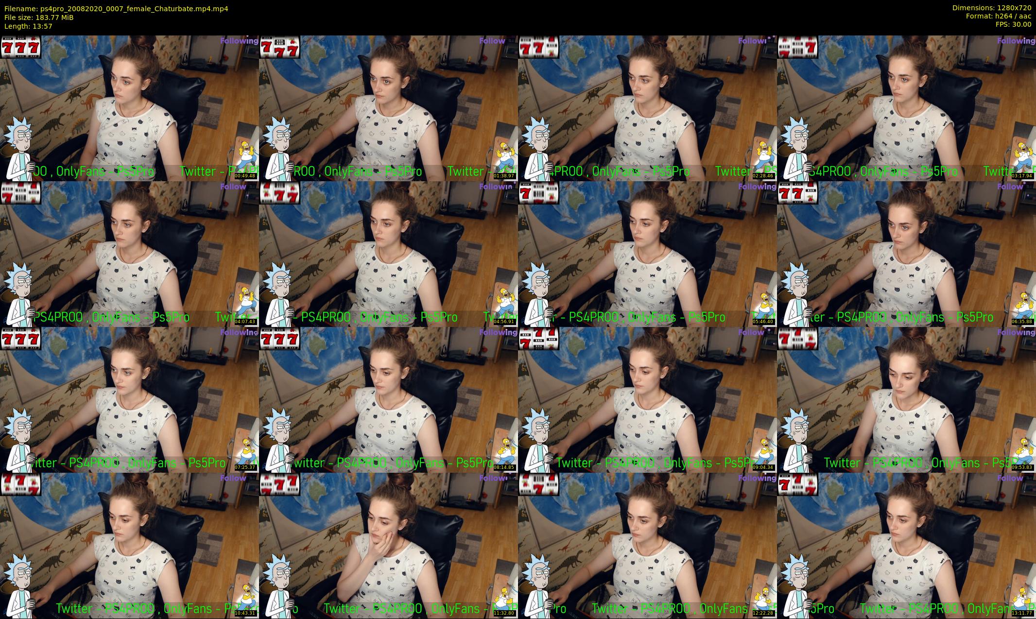 ps4pro — 14 minute Chaturbate female cam show recording, 720p, Aug 20, 2020