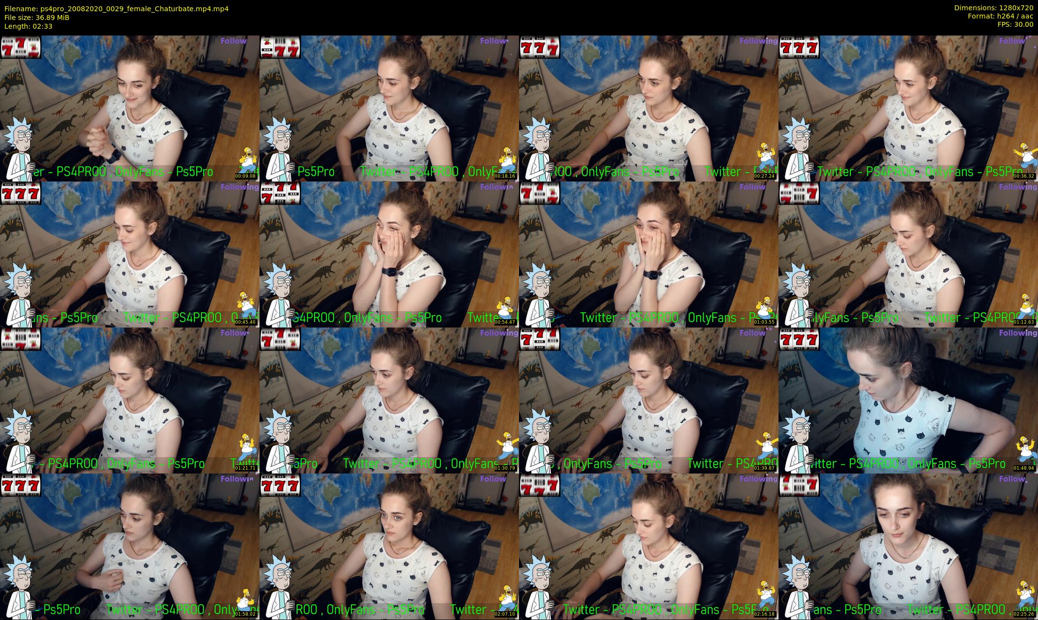 ps4pro — 3 minute Chaturbate female cam show recording, 720p, Aug 20, 2020