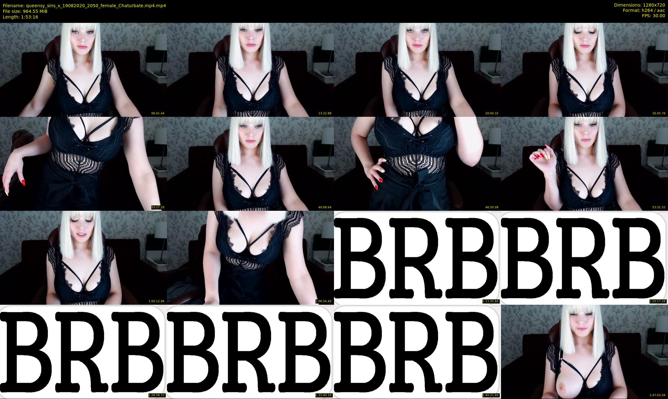 queensy_sins_x — 114 minute Chaturbate female cam show recording, 720p, Aug 19, 2020