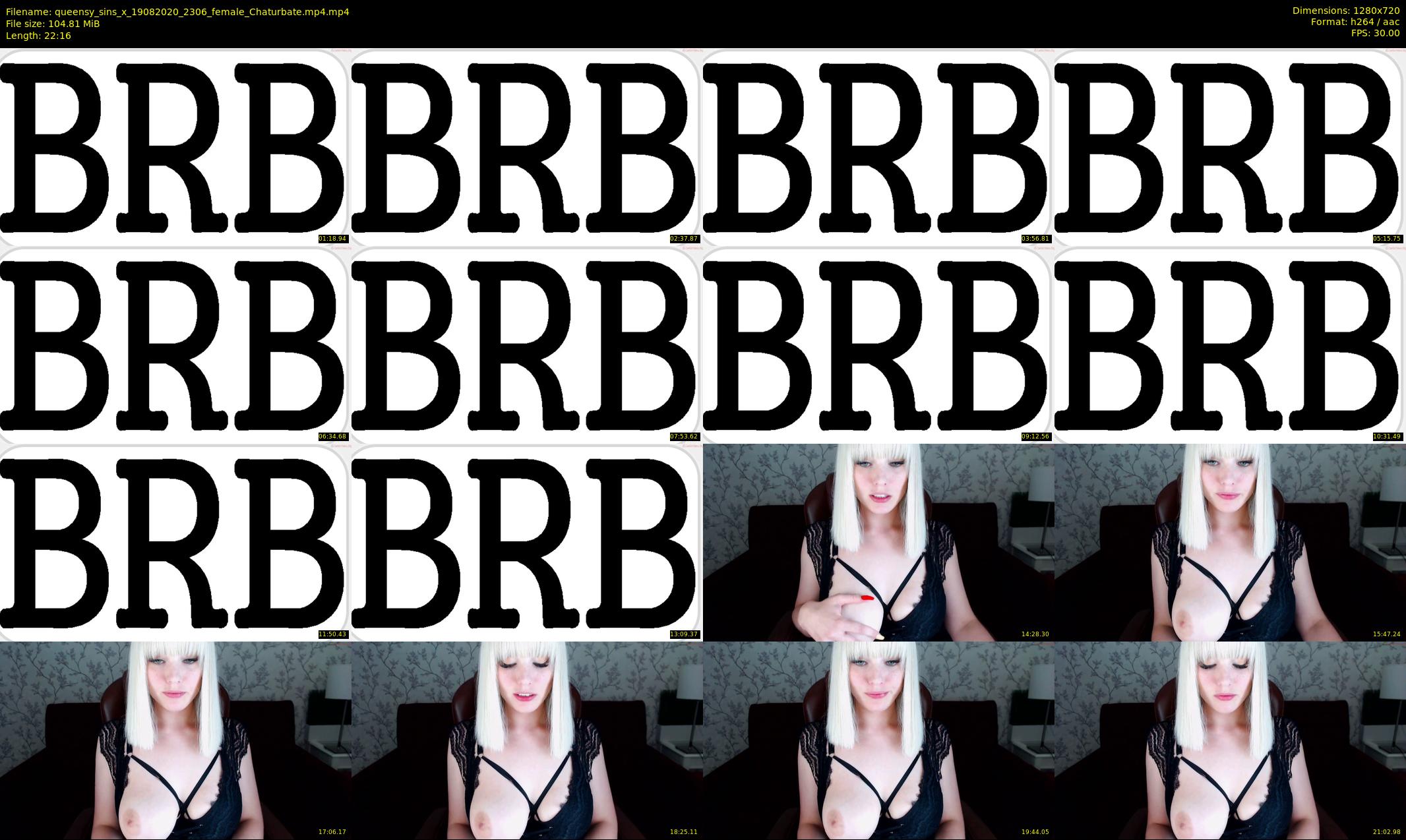 queensy_sins_x — 23 minute Chaturbate female cam show recording, 720p, Aug 19, 2020
