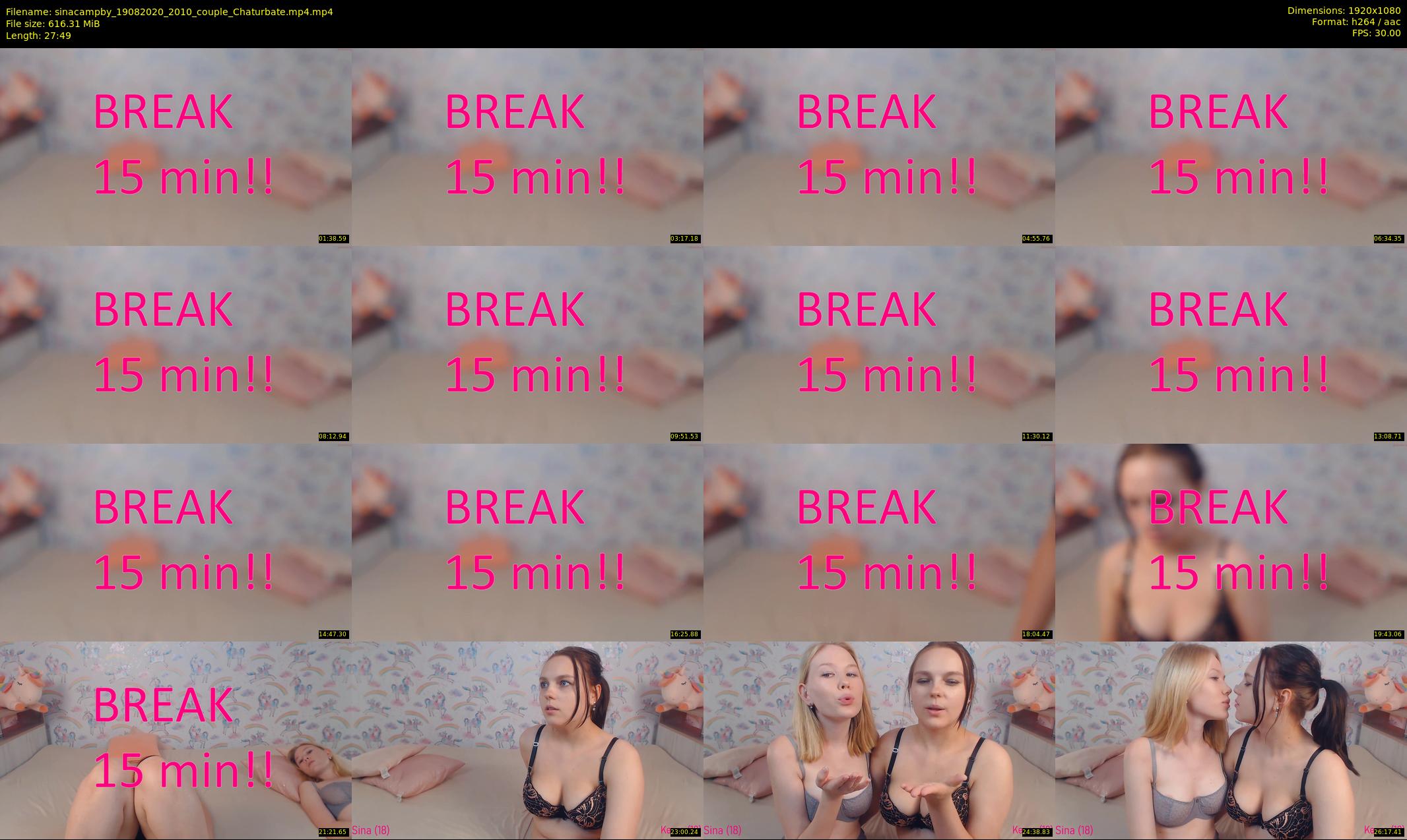 sinacampby — 28 minute Chaturbate couple cam show recording, 1080p, Aug 19, 2020