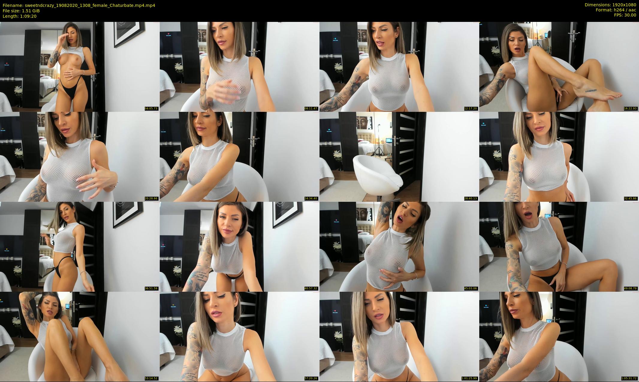 sweetndcrazy — 70 minute Chaturbate female cam show recording, 1080p, Aug 19, 2020