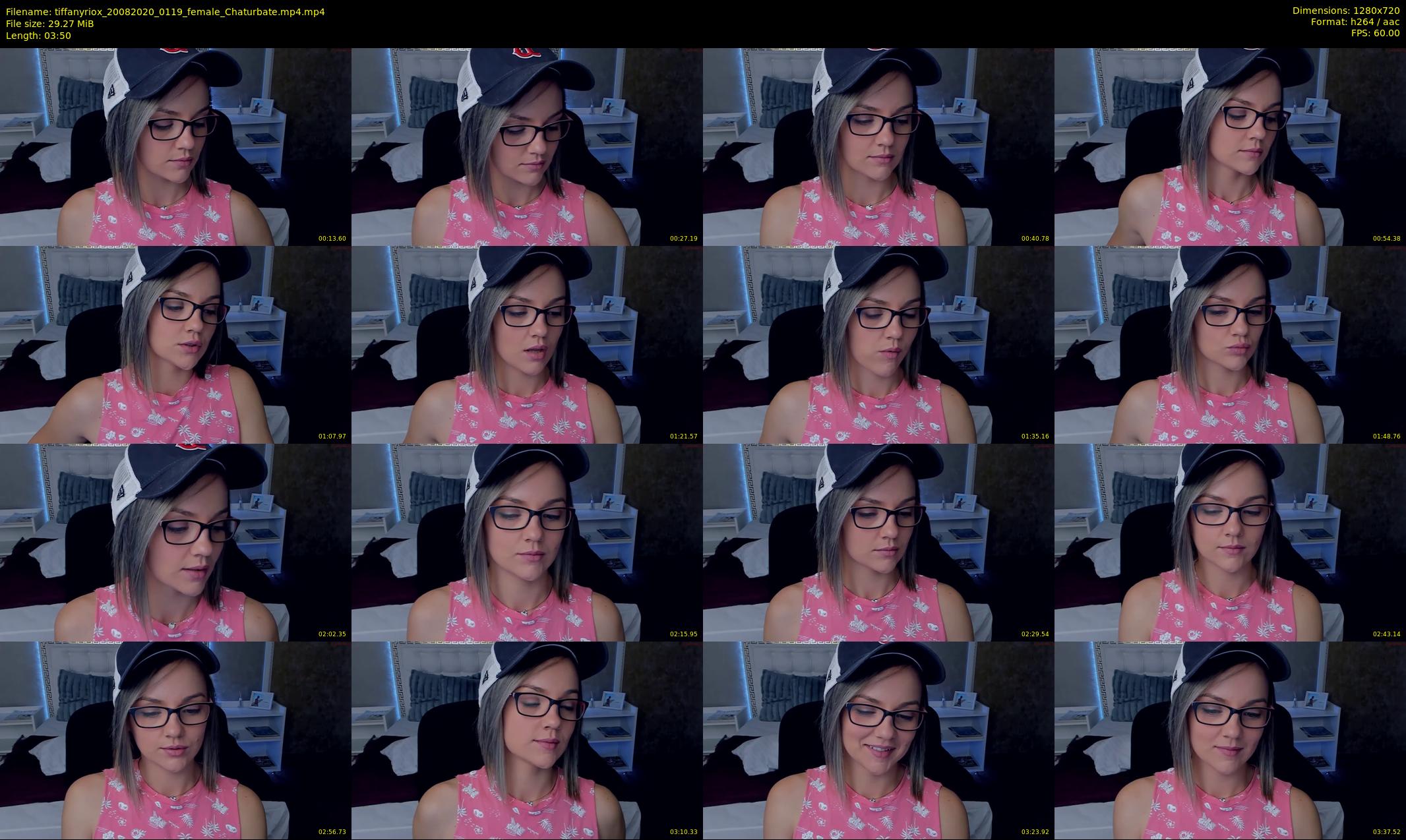 tiffanyriox — 4 minute Chaturbate female cam show recording, 720p, Aug 20, 2020