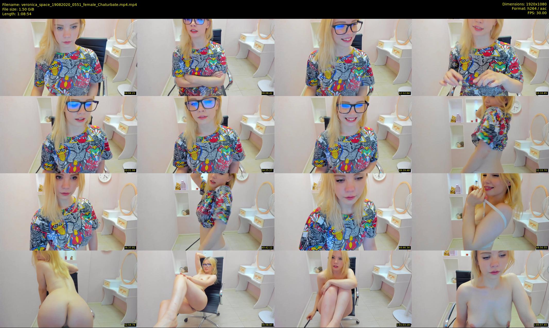 veronica_space — 69 minute Chaturbate female cam show recording, 1080p, Aug 19, 2020