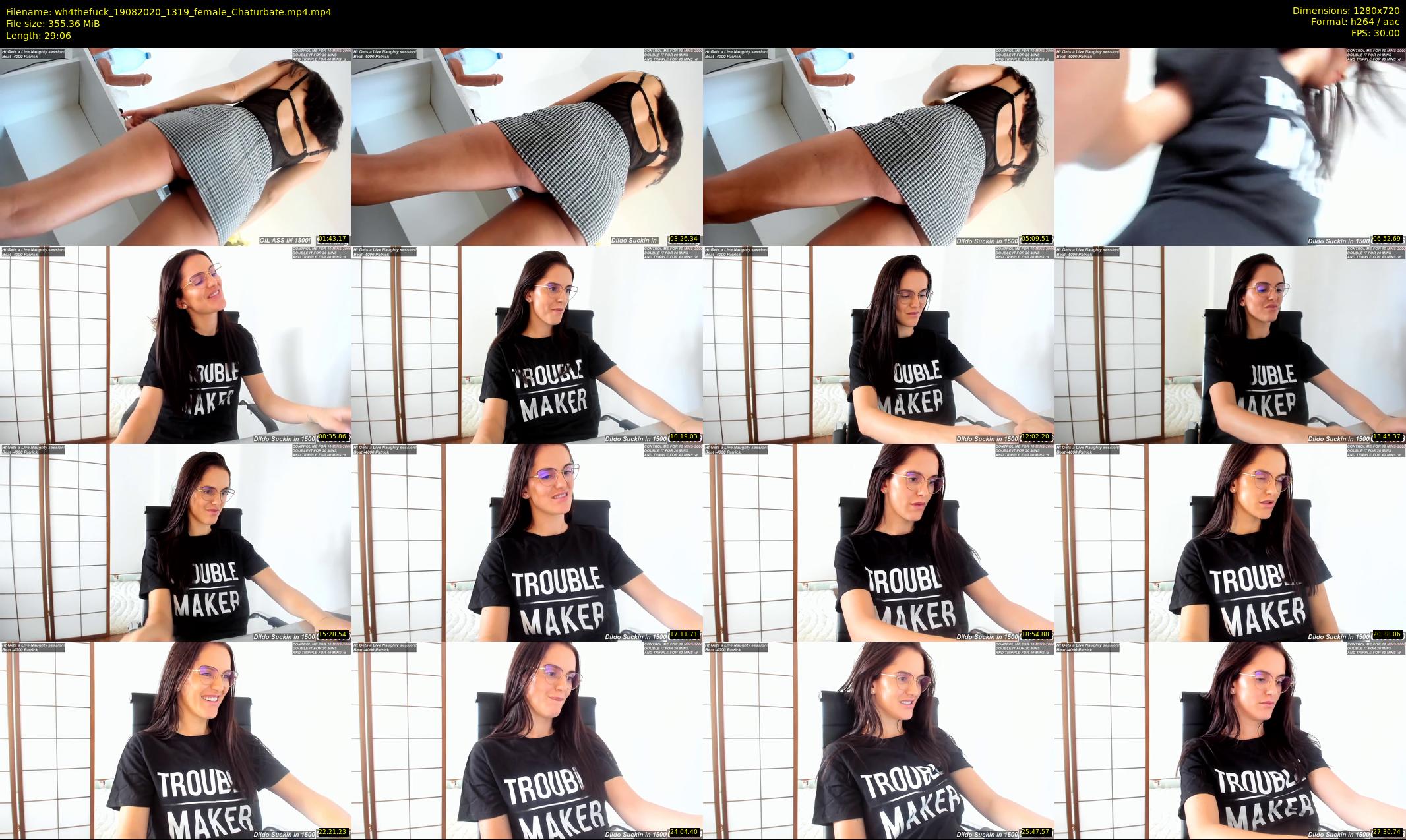 wh4thefuck — 30 minute Chaturbate female cam show recording, 720p, Aug 19, 2020