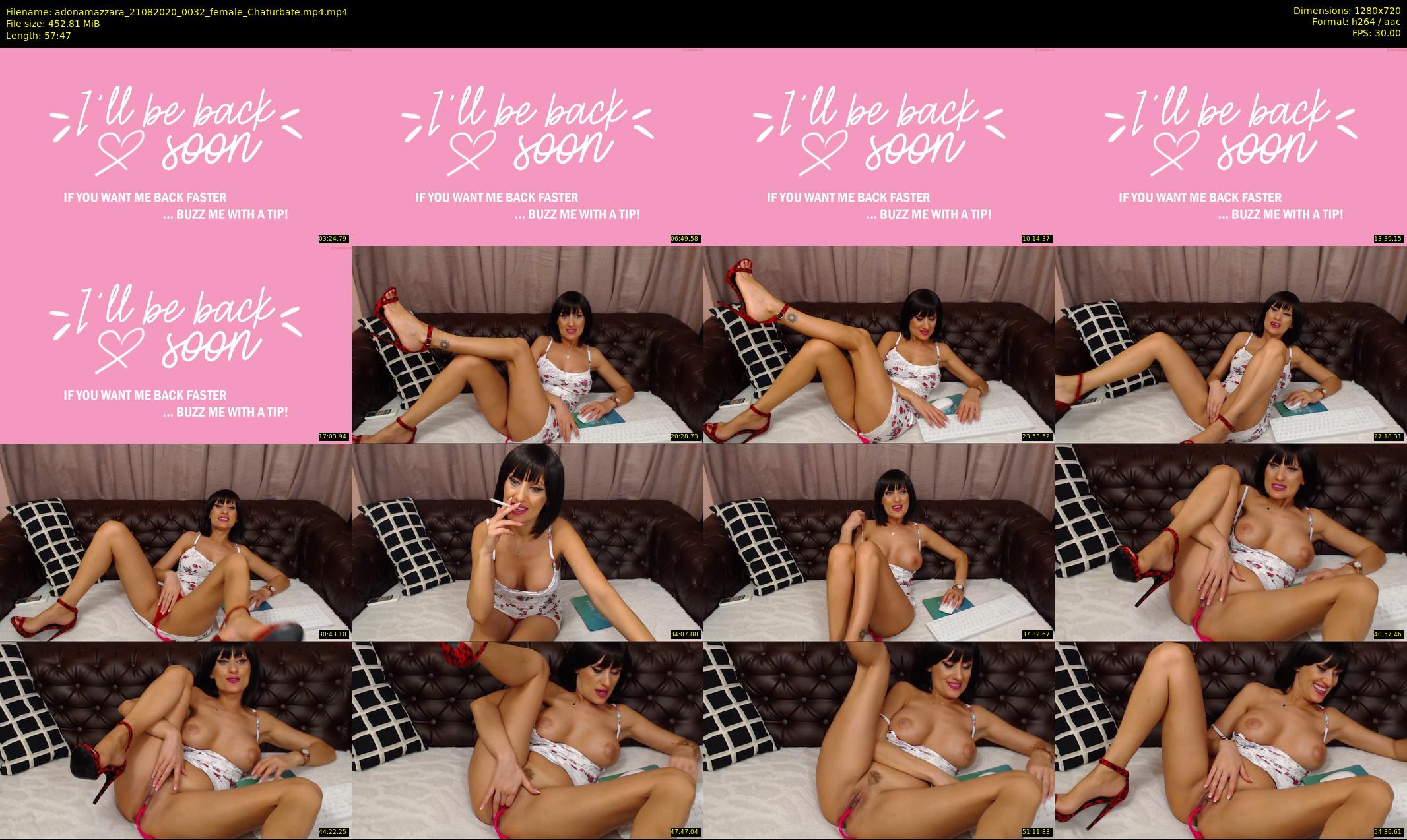 adonamazzara — 58 minute Chaturbate female cam show recording, 720p, Aug 21, 2020