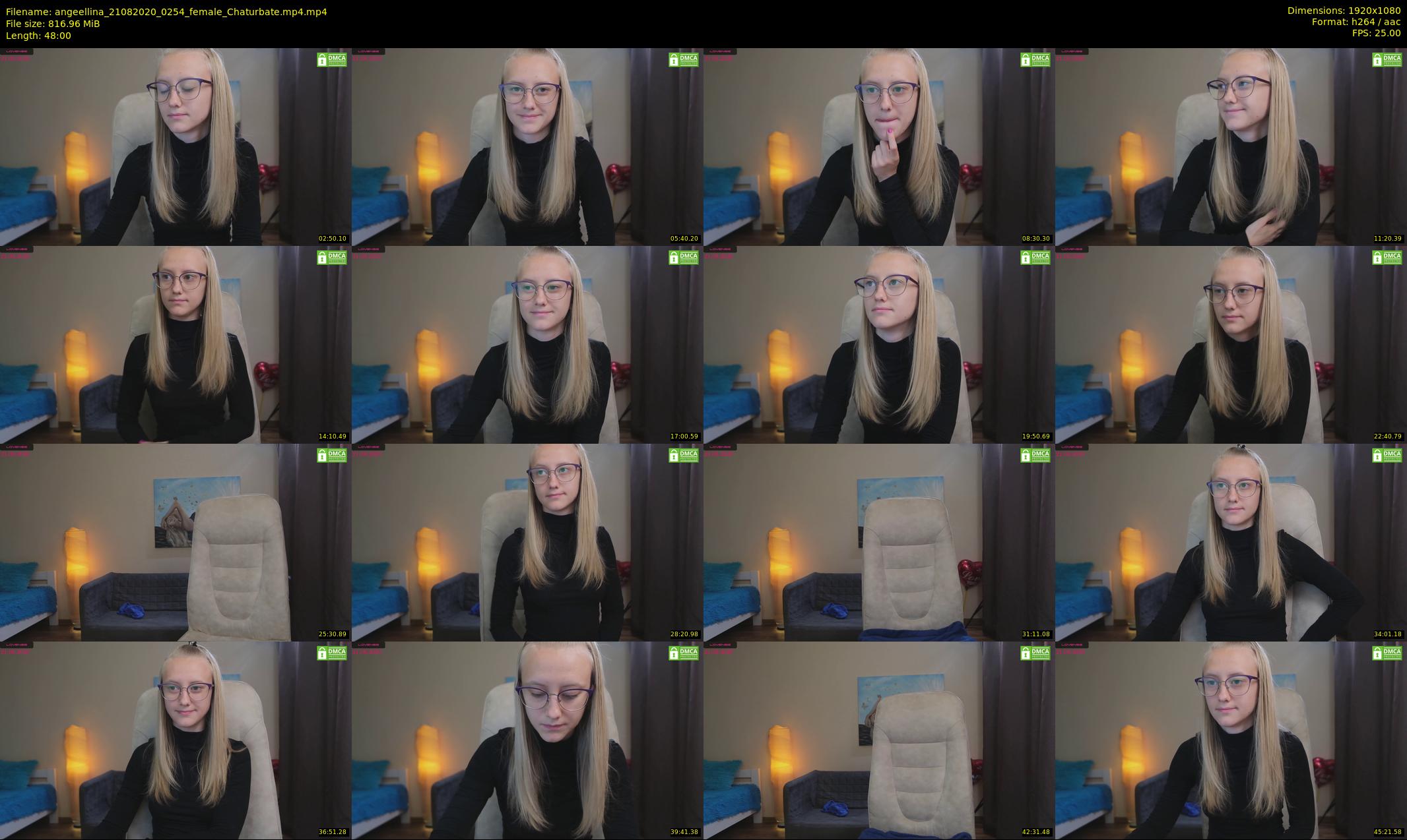 angeellina — 48 minute Chaturbate female cam show recording, 1080p, Aug 21, 2020