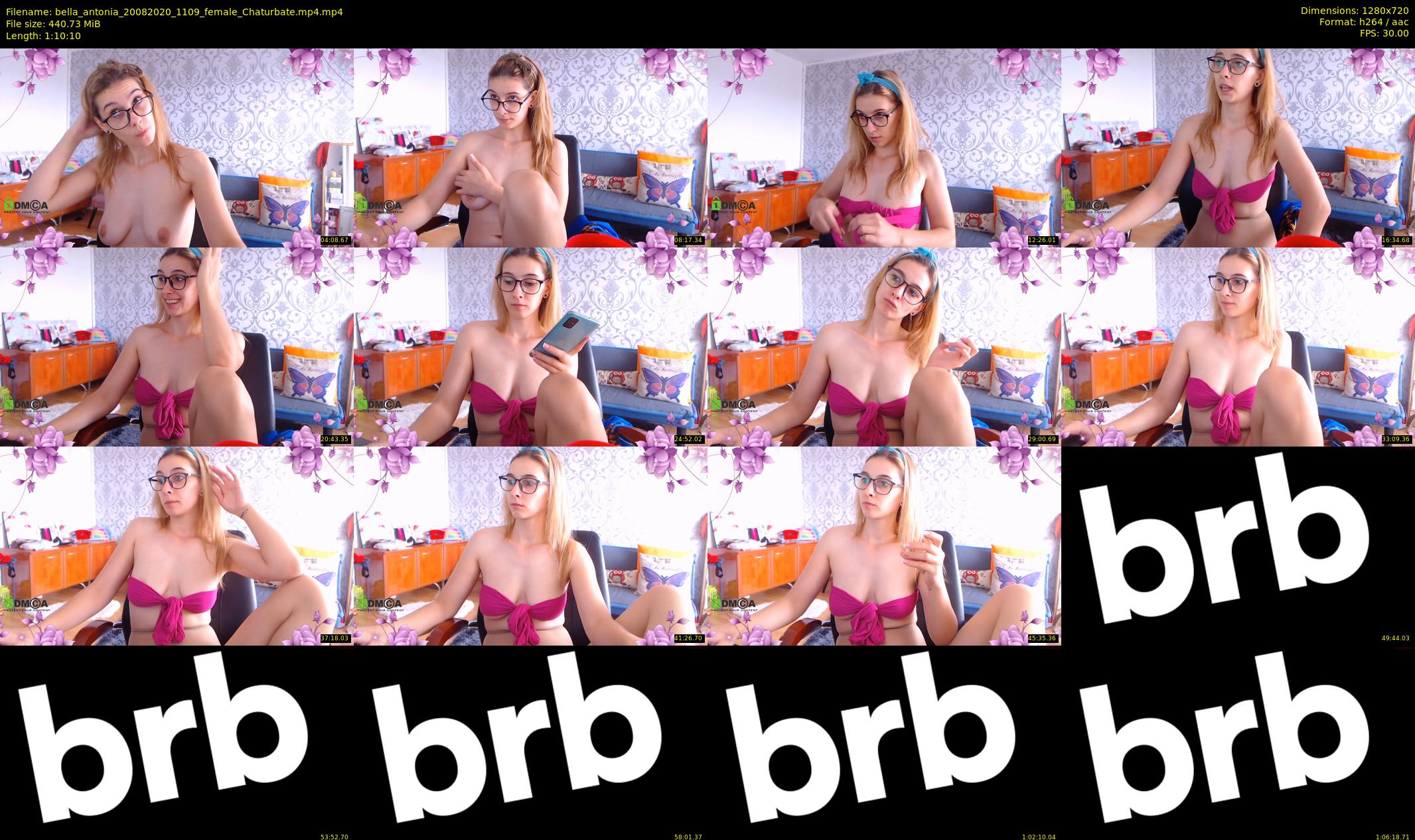 bella_antonia — 71 minute Chaturbate female cam show recording, 720p, Aug 20, 2020