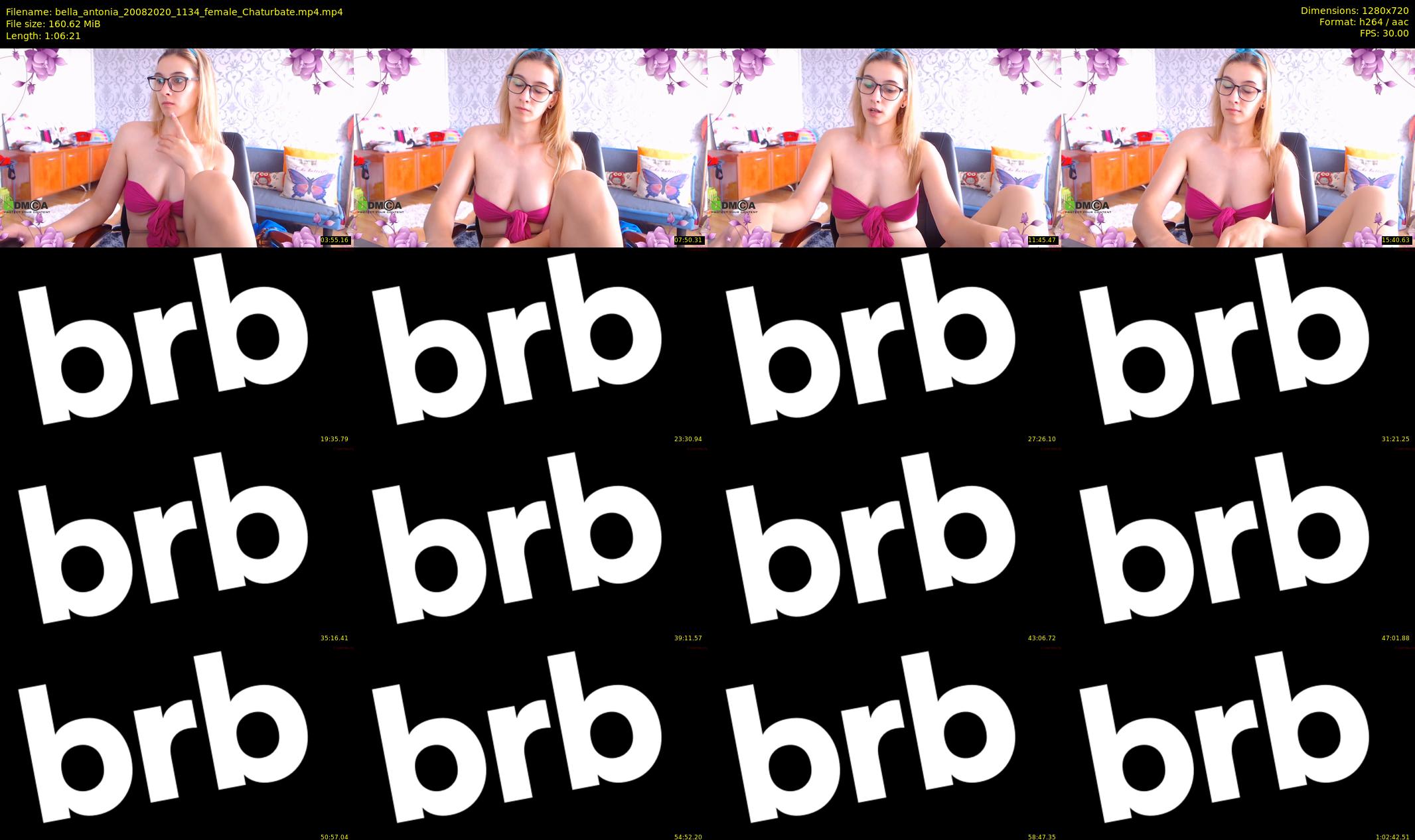 bella_antonia — 67 minute Chaturbate female cam show recording, 720p, Aug 20, 2020