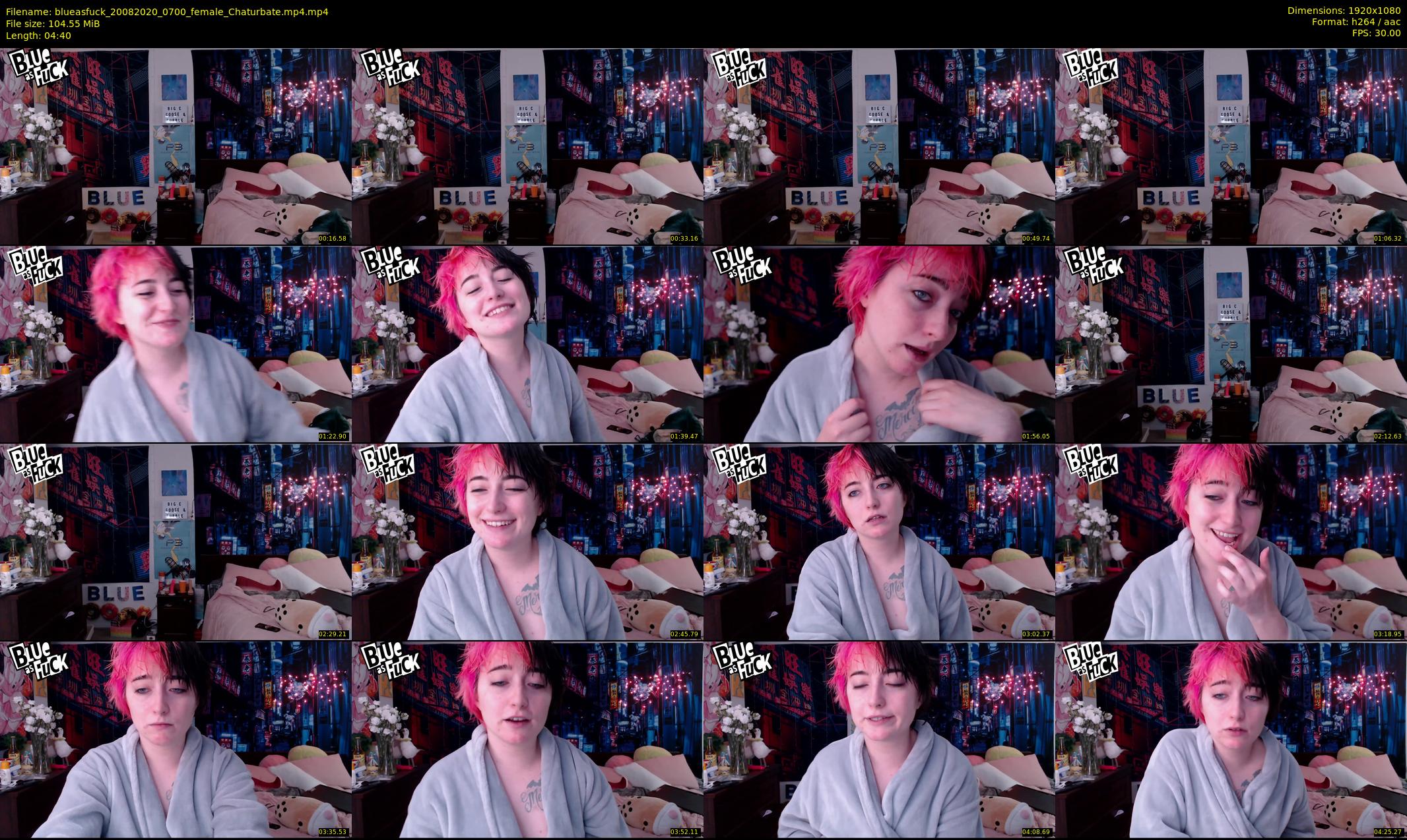 blueasfuck — 5 minute Chaturbate female cam show recording, 1080p, Aug 20, 2020