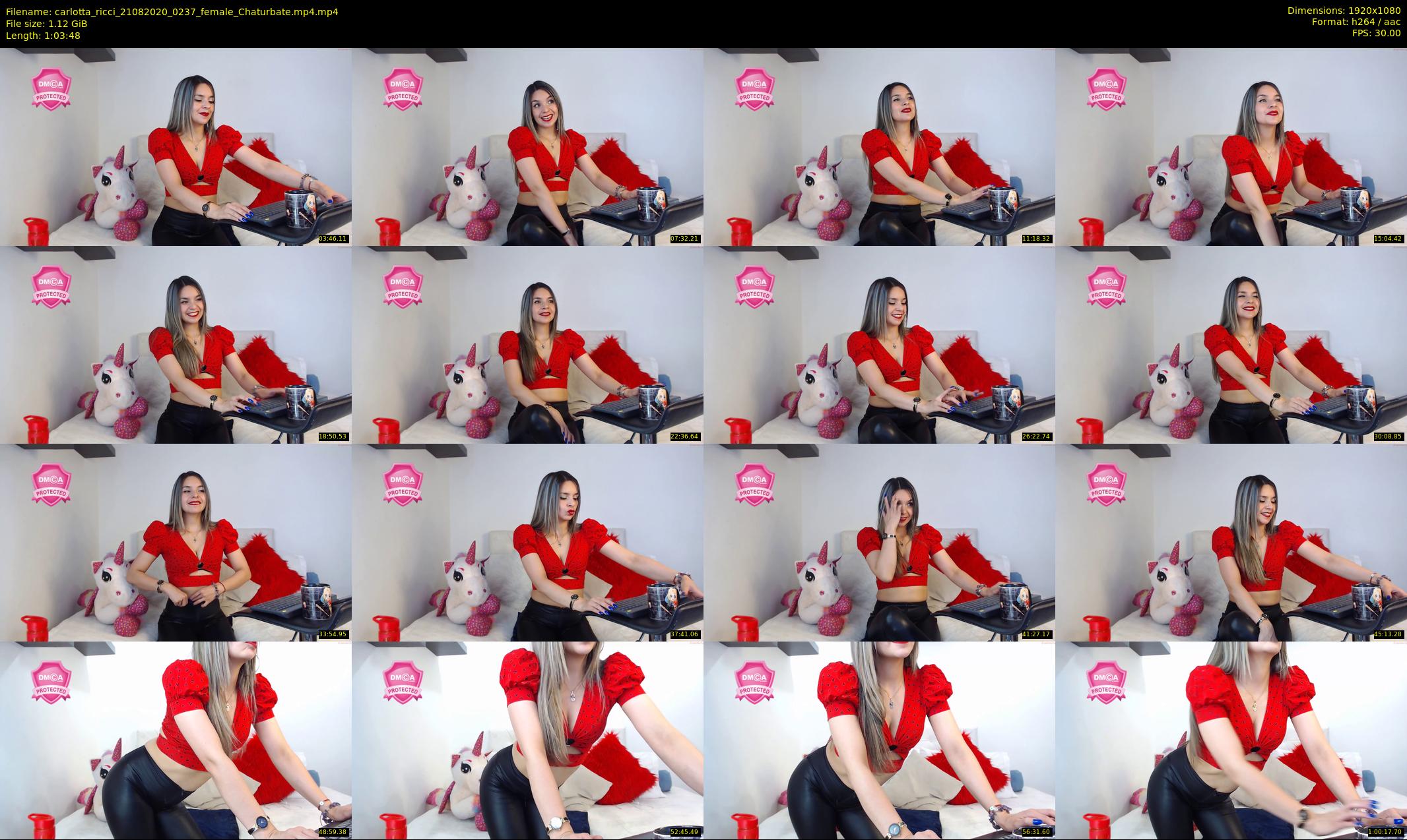 carlotta_ricci — 64 minute Chaturbate female cam show recording, 1080p, Aug 21, 2020
