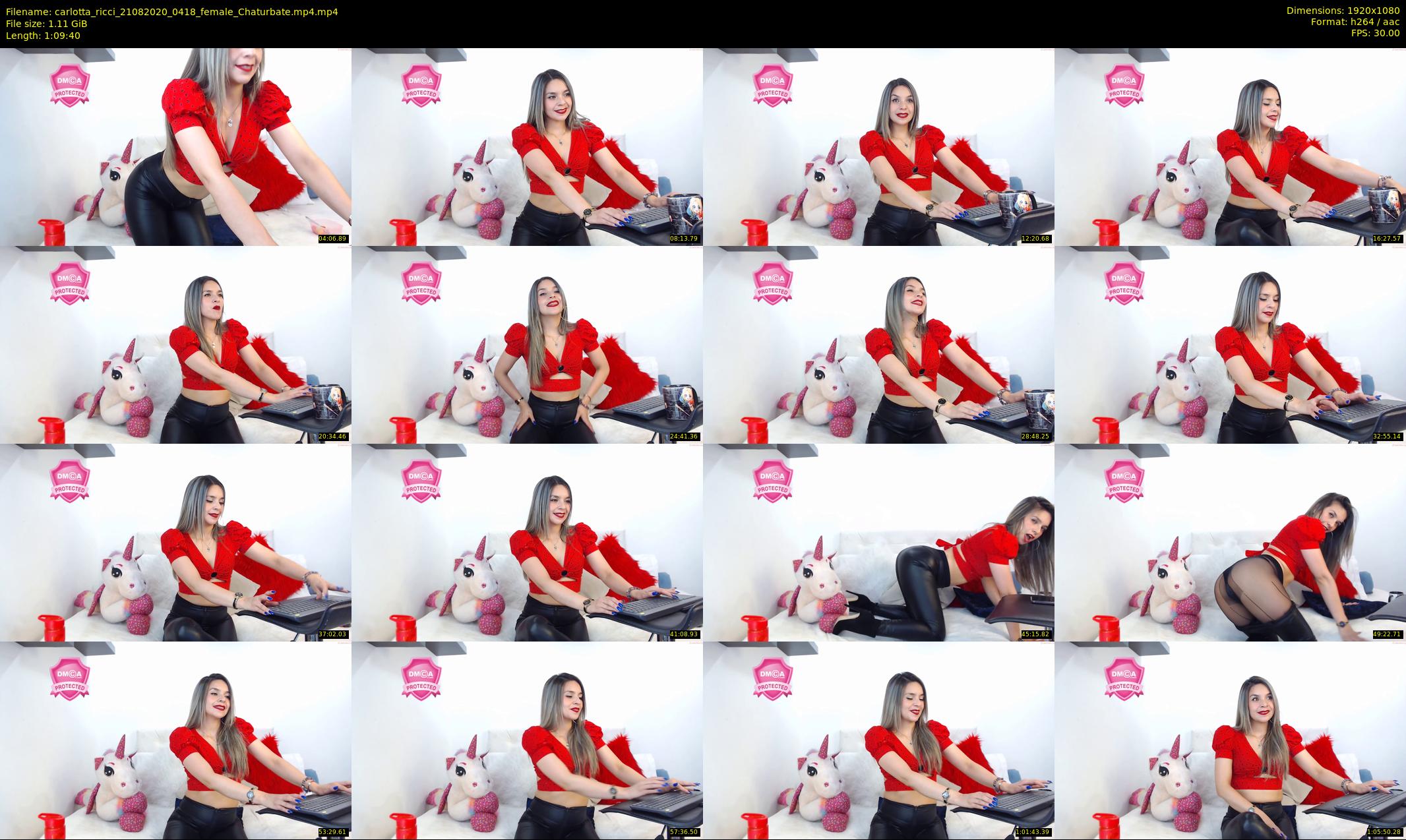 carlotta_ricci — 70 minute Chaturbate female cam show recording, 1080p, Aug 21, 2020